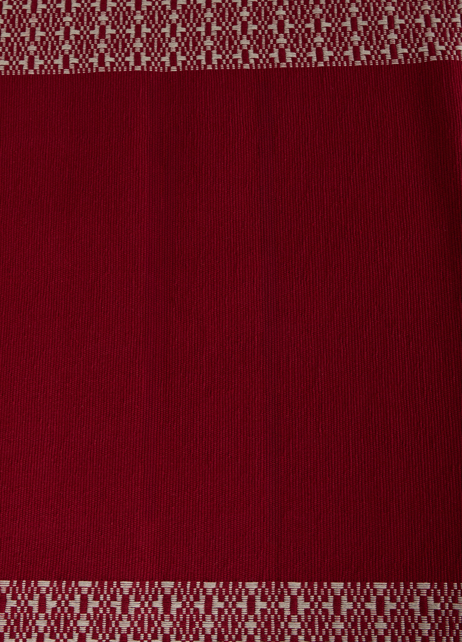 Runner in cotone con orlo decorato_1