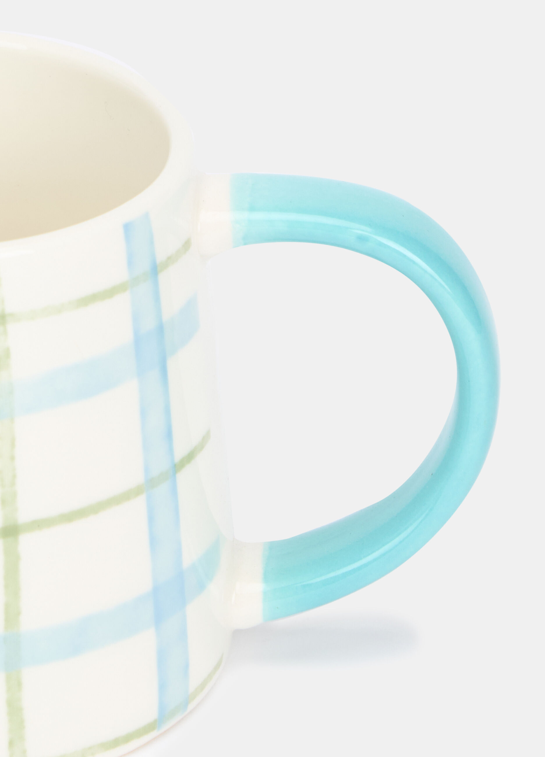 Tazza mug in ceramica a quadri_1