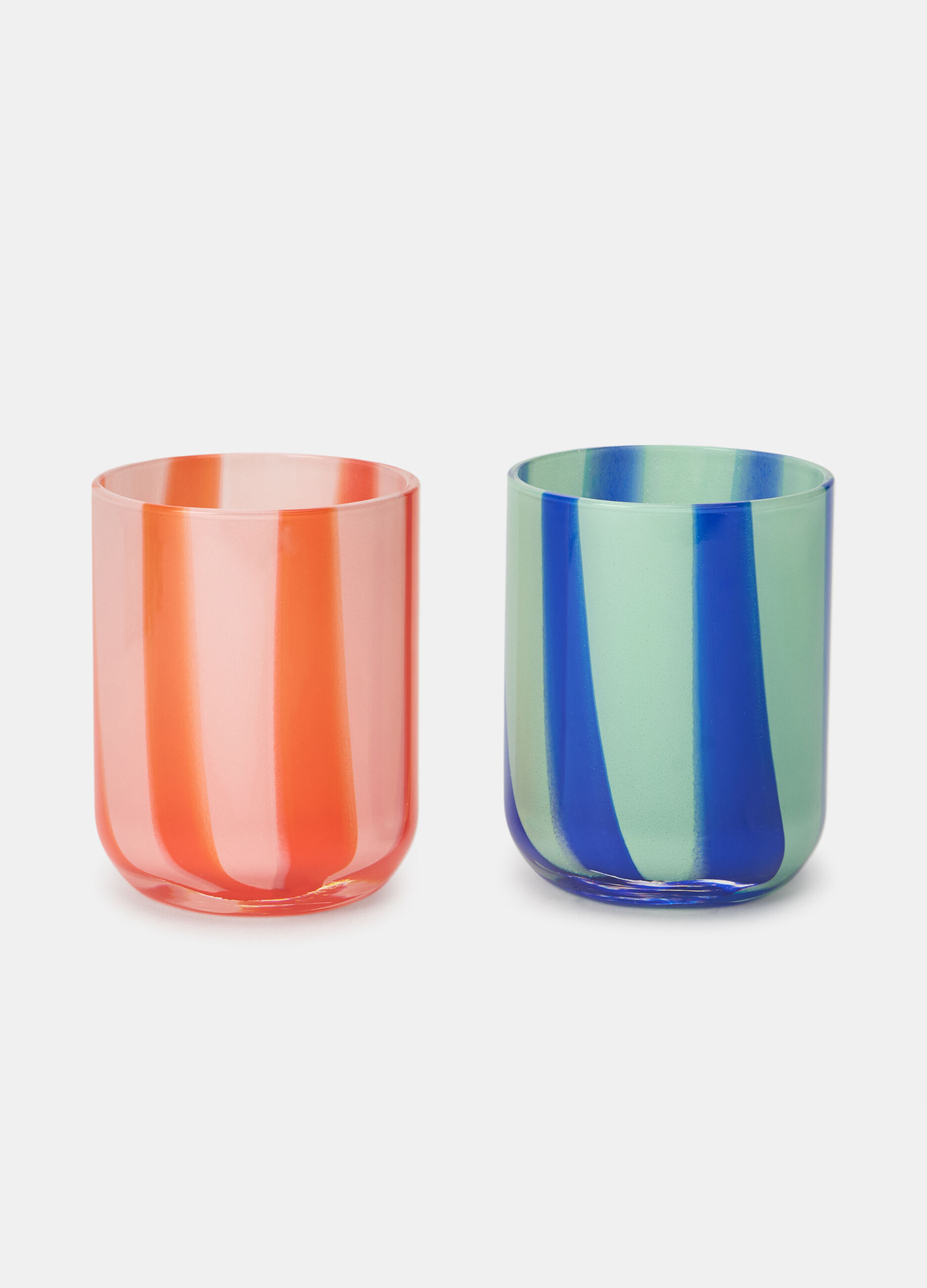 Bicchieri in vetro bicolore_0