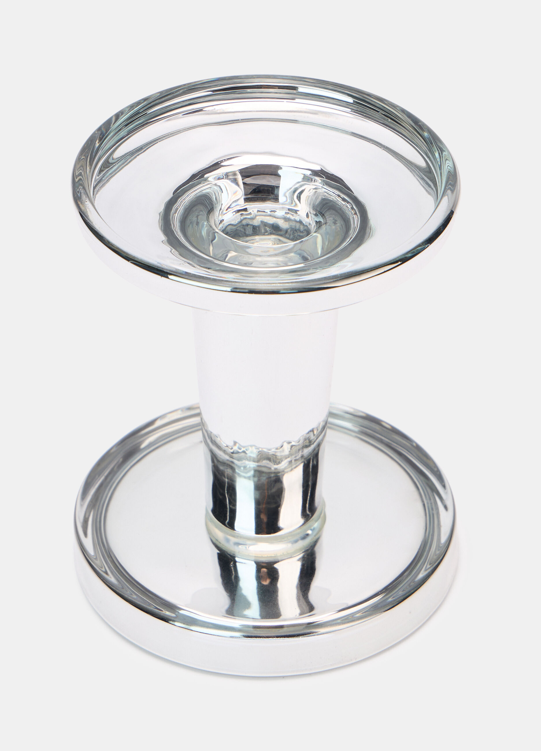 Portacandela in vetro argentato_1