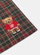 Tovaglietta tartan con ricamo Teddy Bear_1