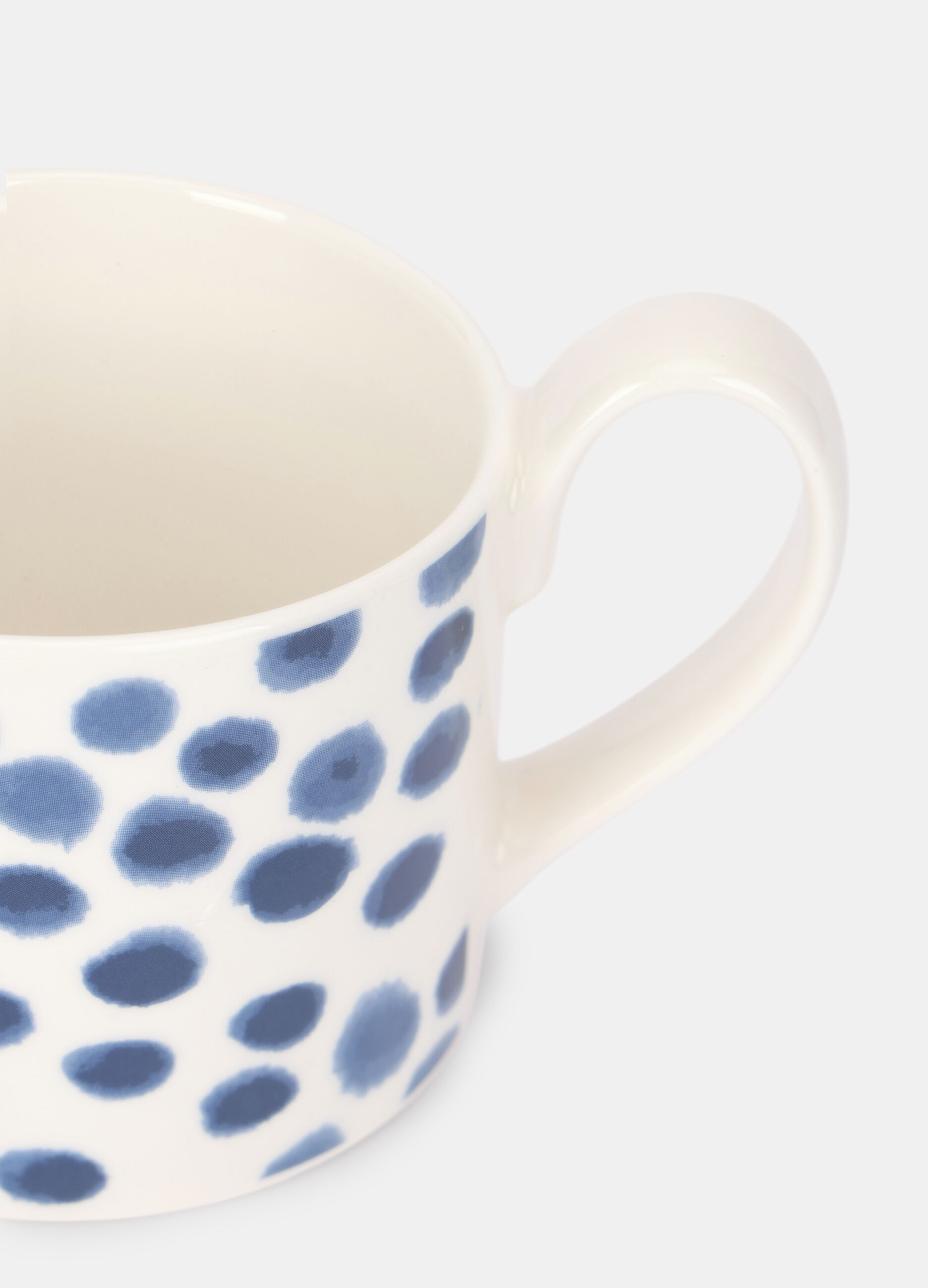Tazza bassa e rotonda in ceramica a pois_1