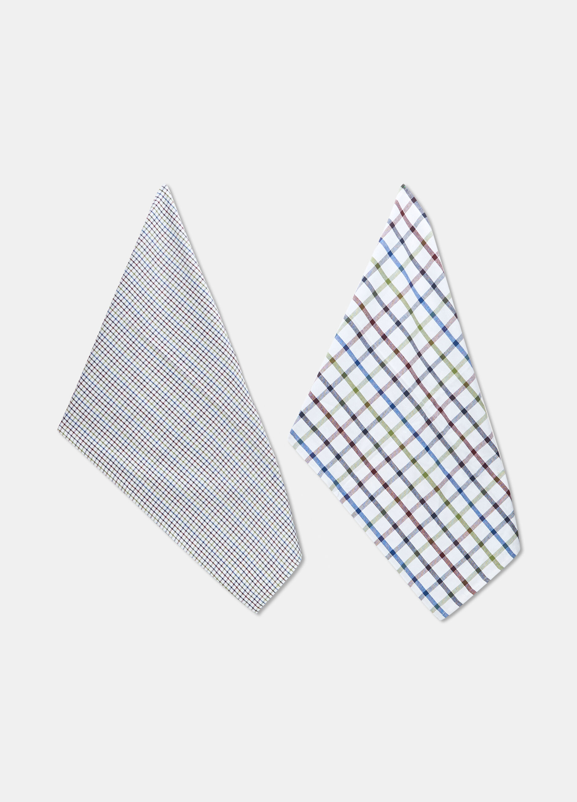 2 pack strofinacci a quadri multicolore