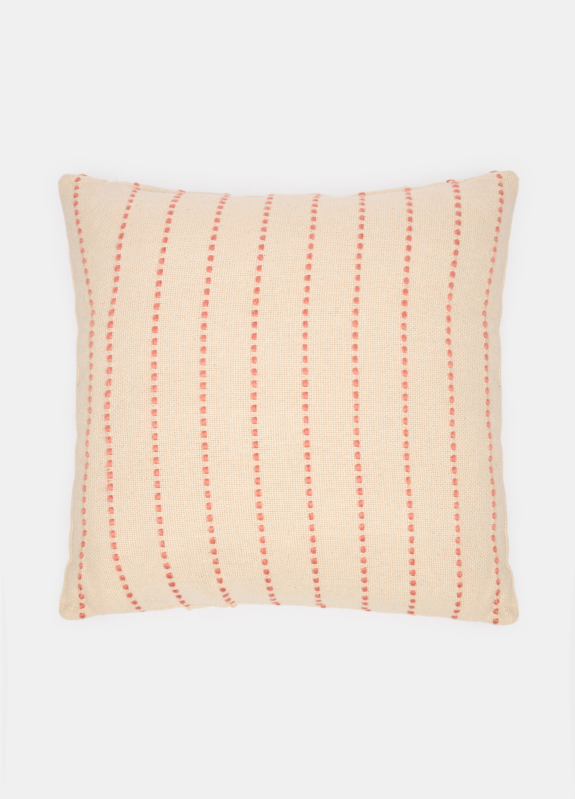 Square filled cushion in cotton blend_0
