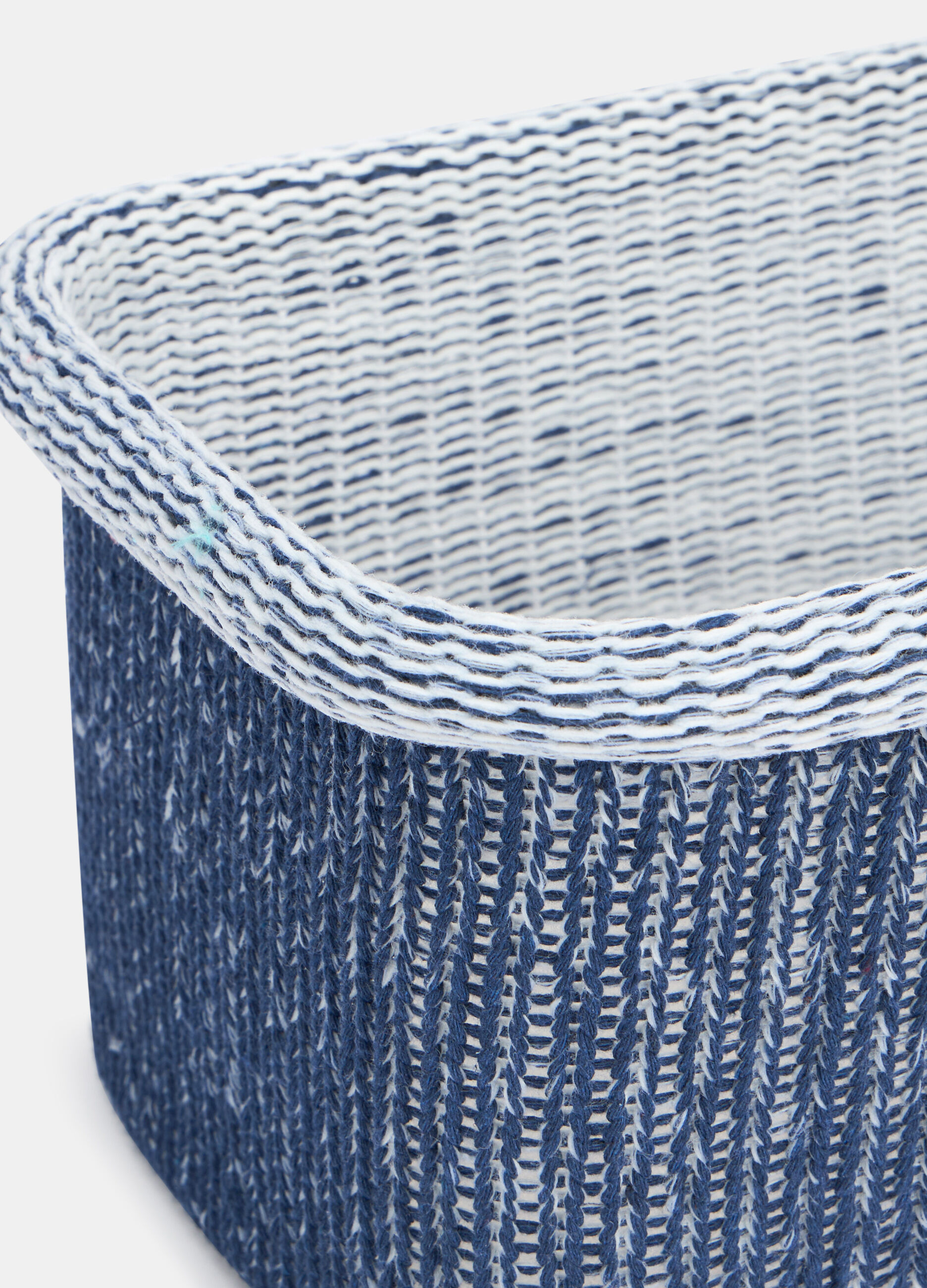 Cesto rettangolare effetto denim_1