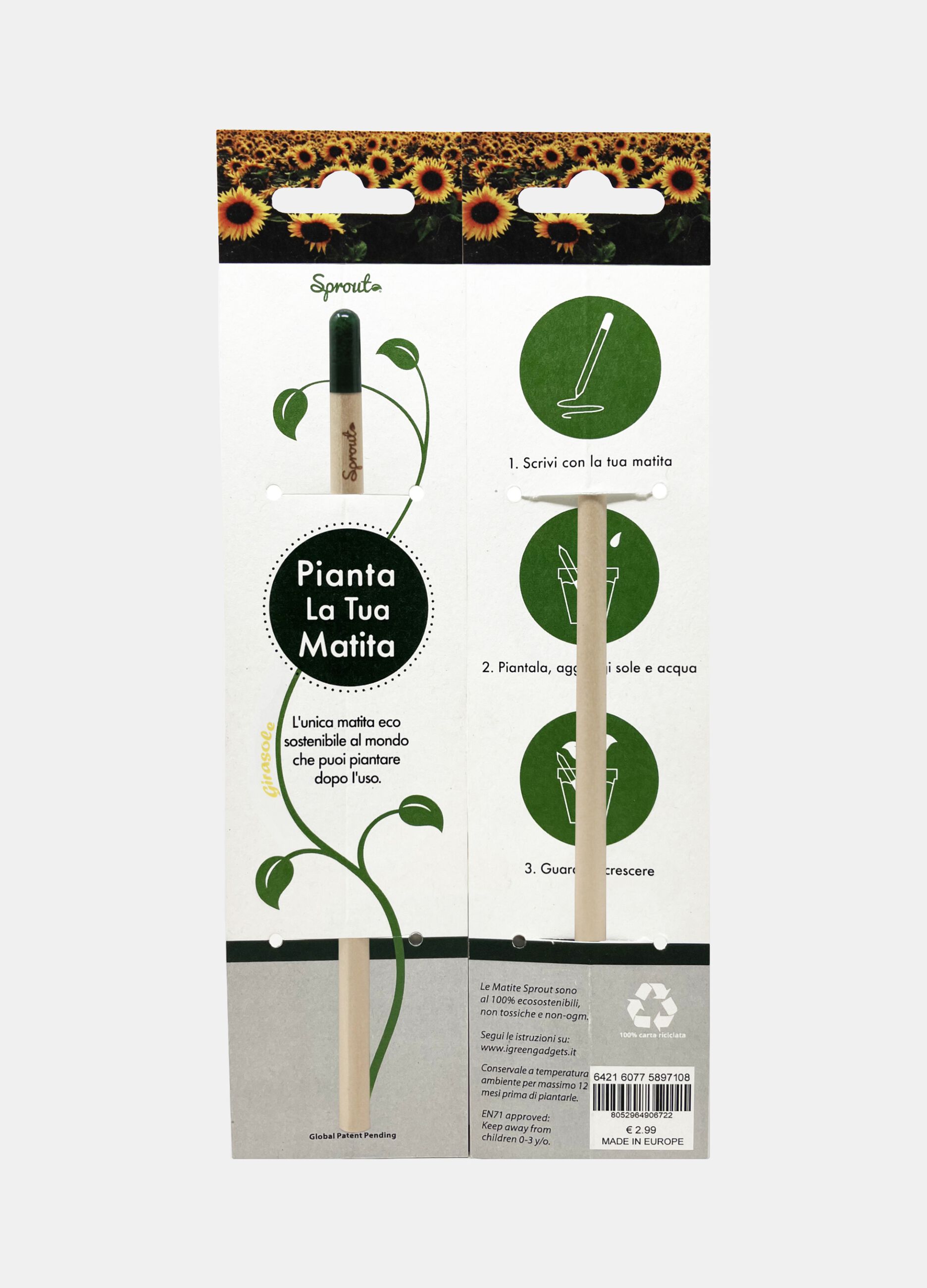 Matita ecosostenibile con semi Made in Italy_0