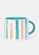 Tazza bassa e rotonda in ceramica a righe_0