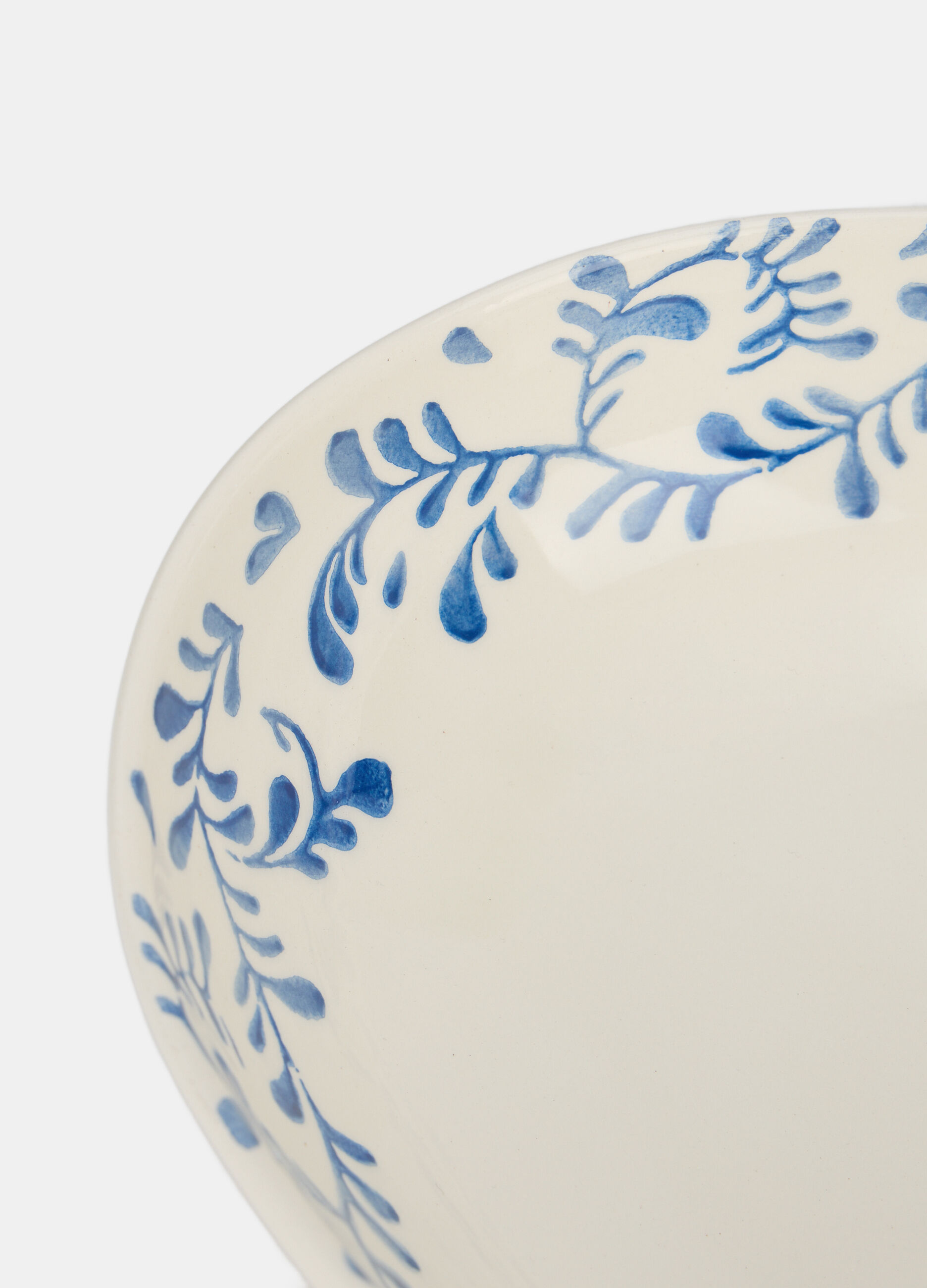Teglia da portata con cornice floreale blu_1