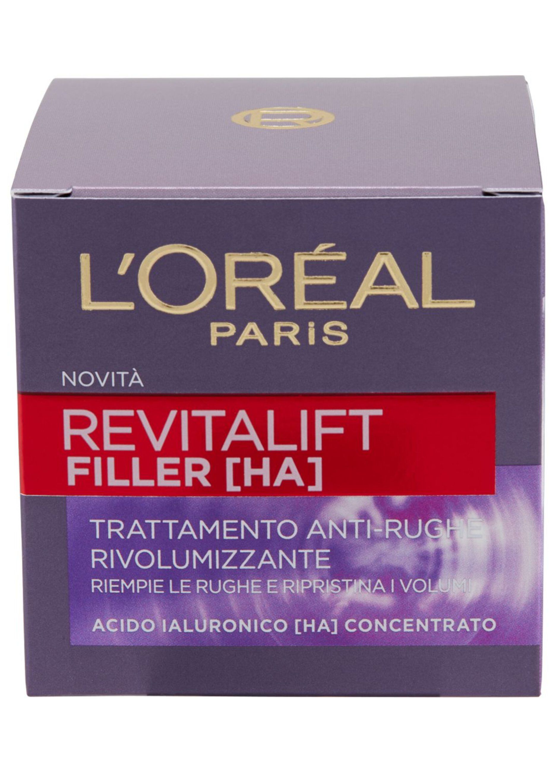 L'Oréal Paris Crema Viso Giorno Revitalift Filler, Azione Antirughe Rivolumizzante con Acido Ialuronico Concentrato, 50 ml._1