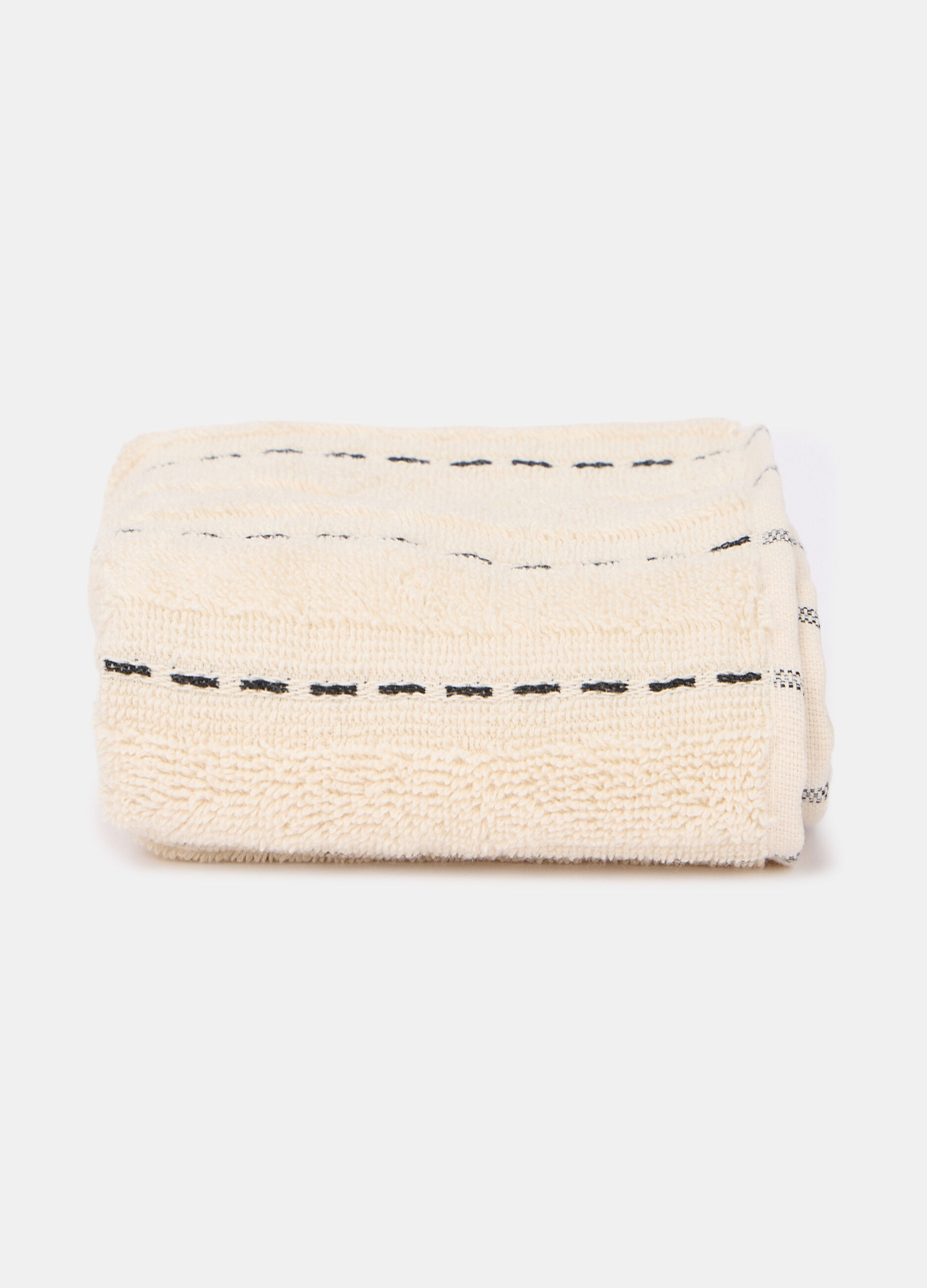 Asciugamano ospiti con inserti a contrasto_0