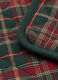 Set strofinaccio e presine in cotone tartan_1