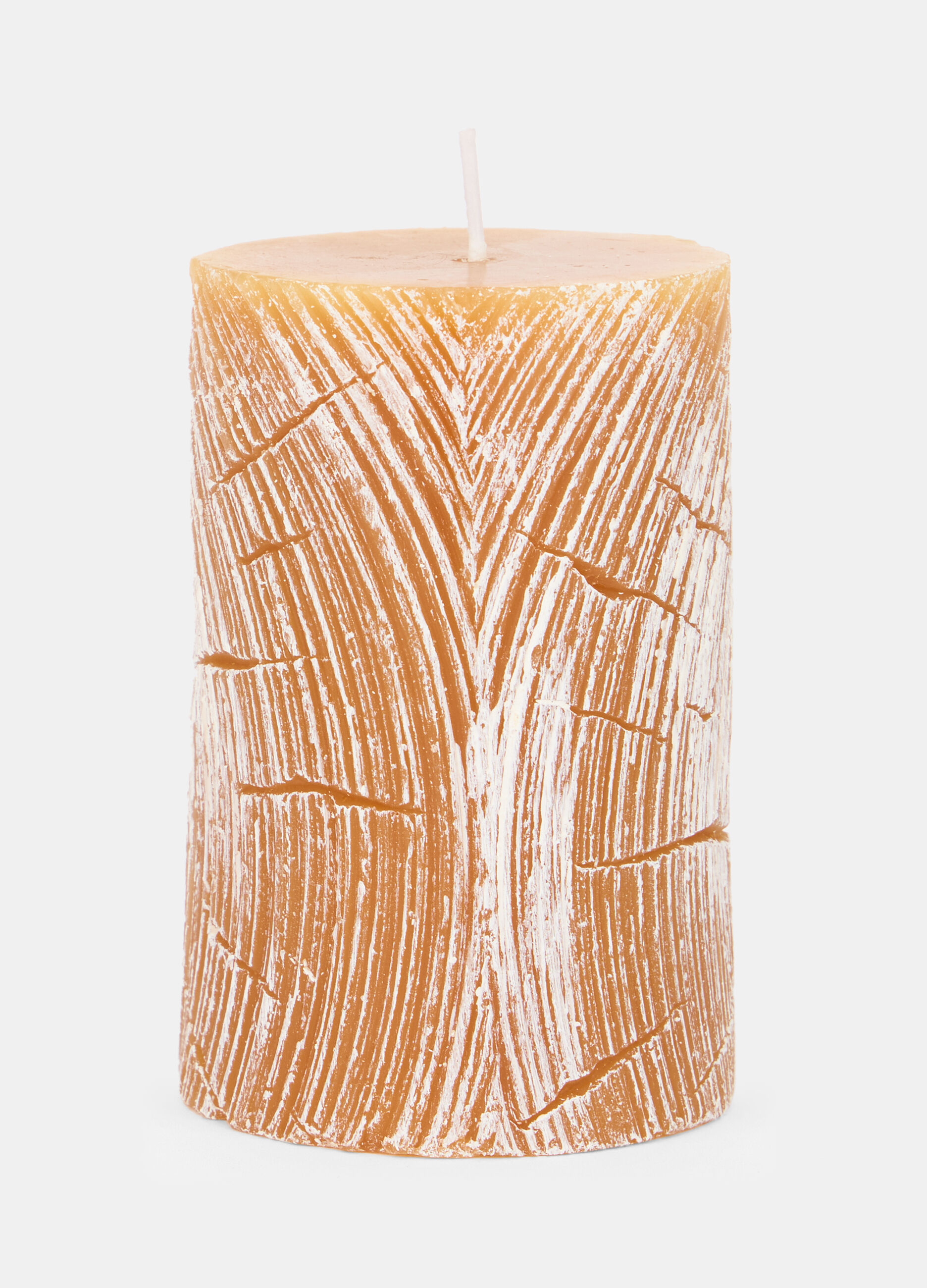 Candela rotonda simil-legno_0