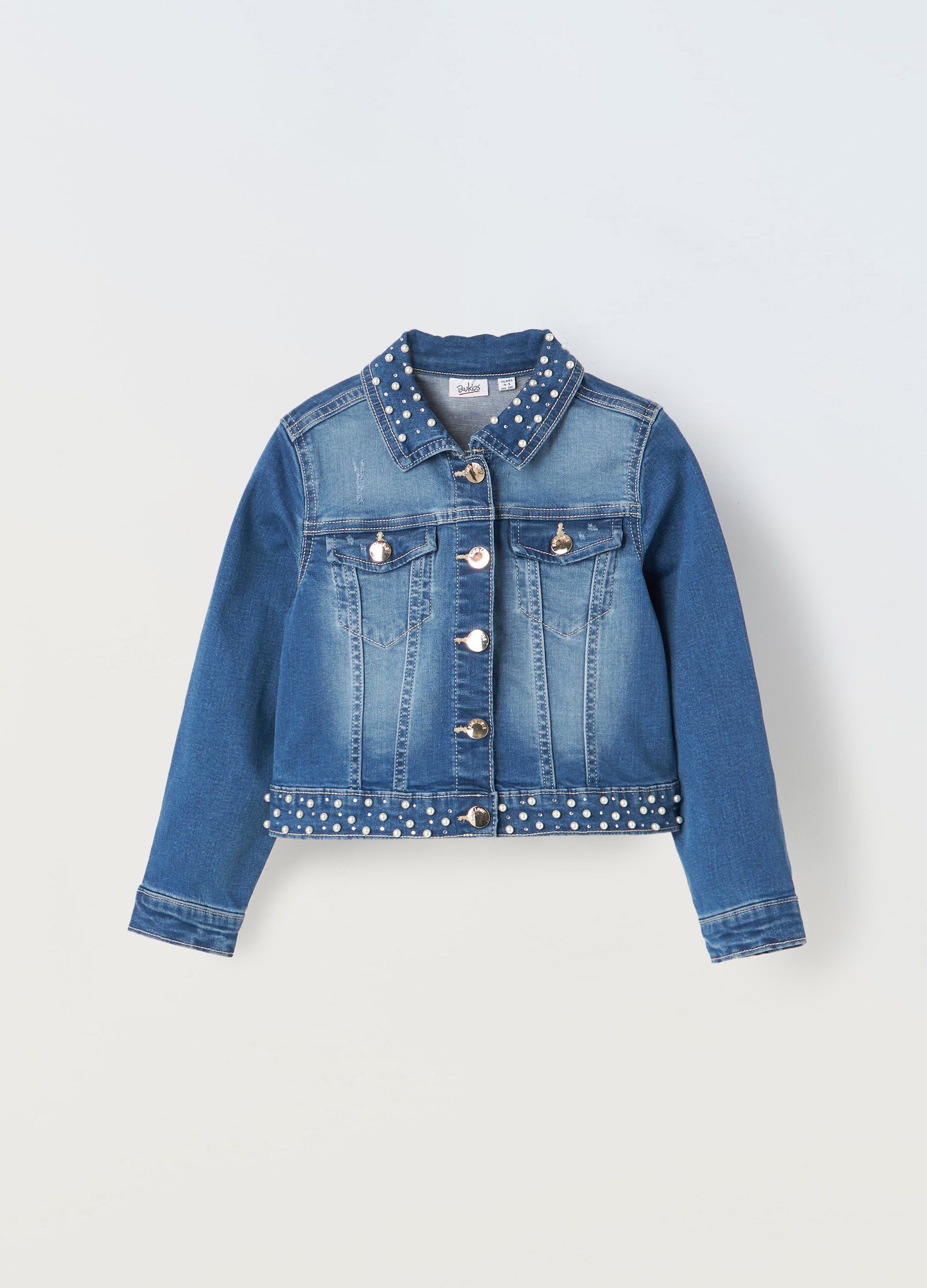 Giubbotto jeans bimba discount