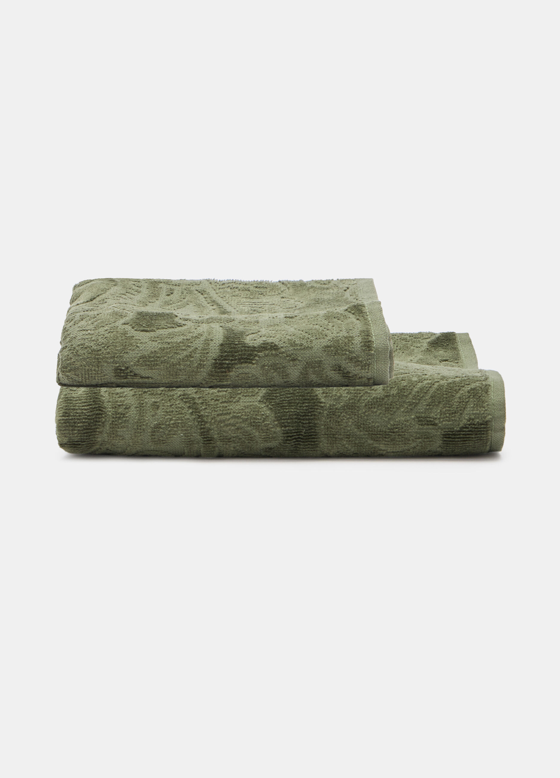 Asciugamano in cotone effetto jacquard_0
