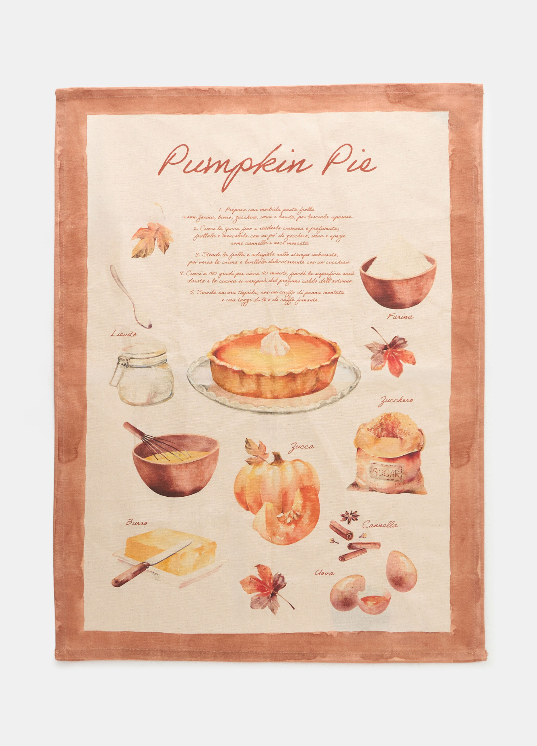 Strofinaccio con stampa Pumpkin Pie