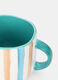 Tazza bassa e rotonda in ceramica a righe_1