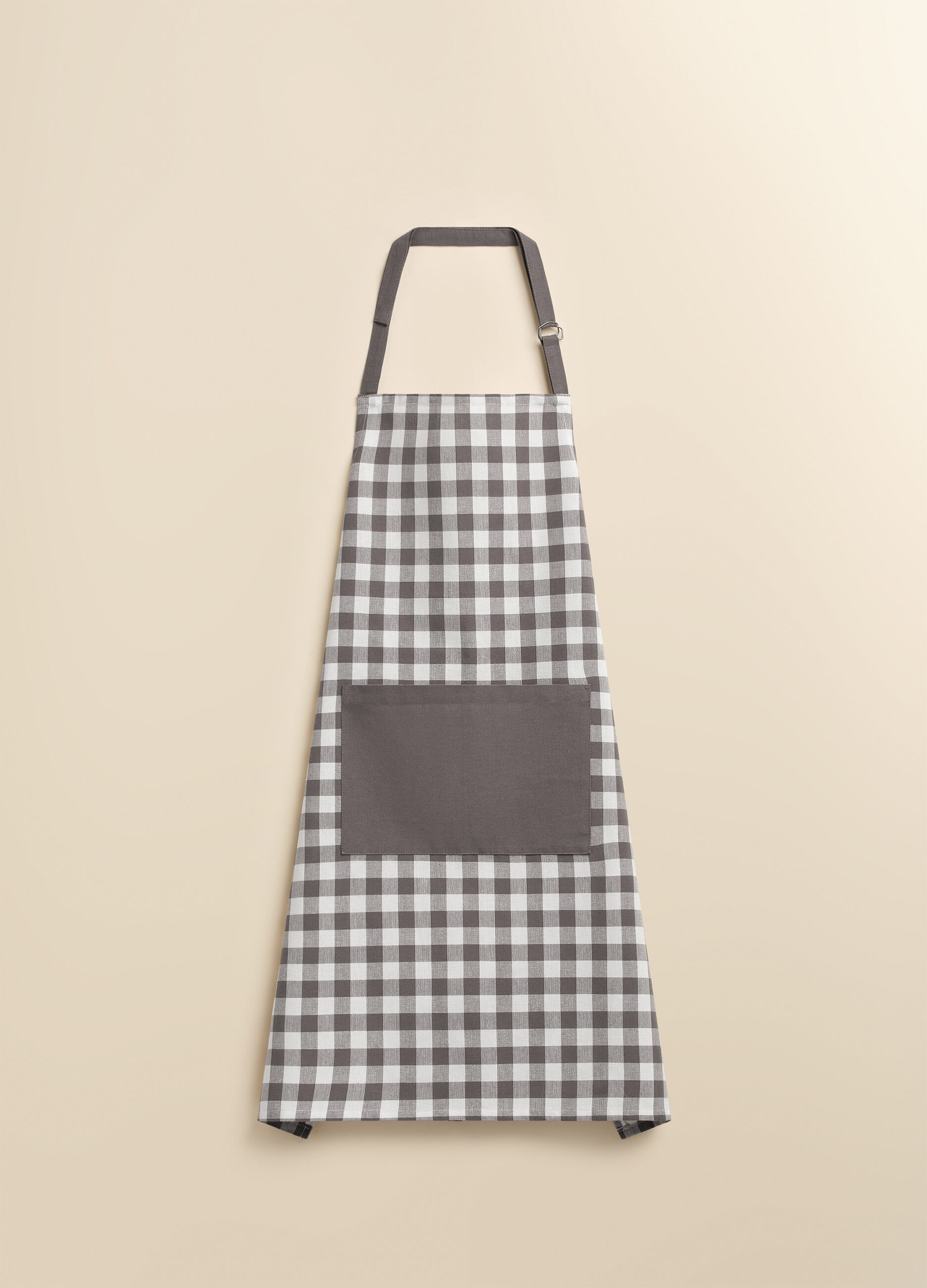Checked cotton apron_1