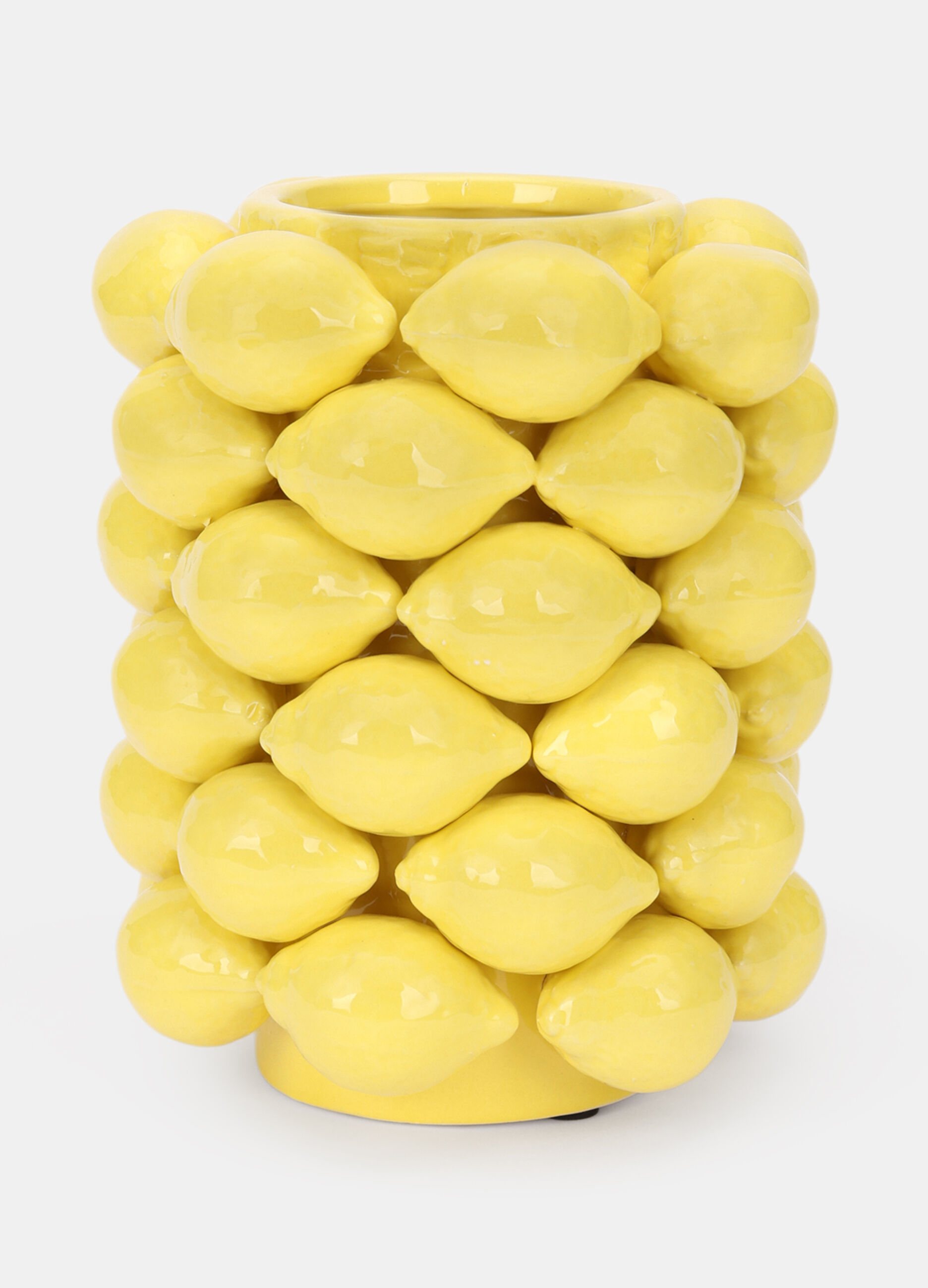 Vaso alto limoni in ceramica_0