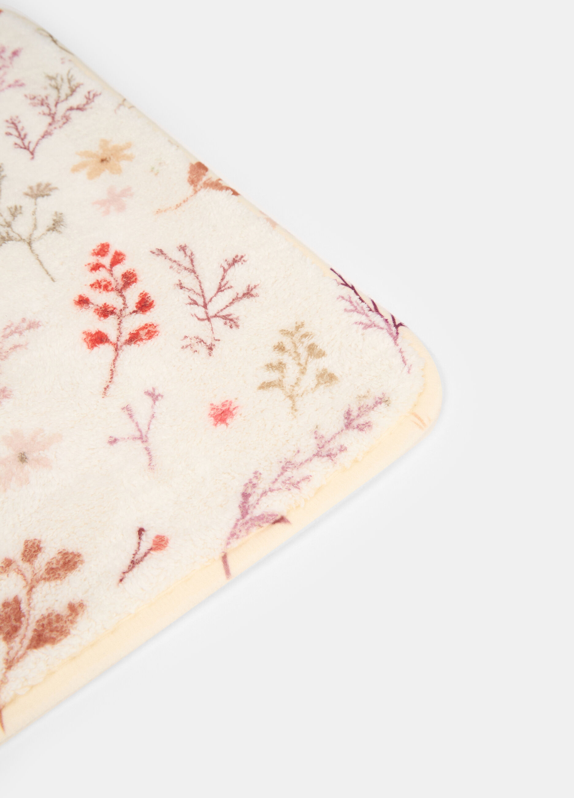 Tappetino bagno in microfibra a fiori