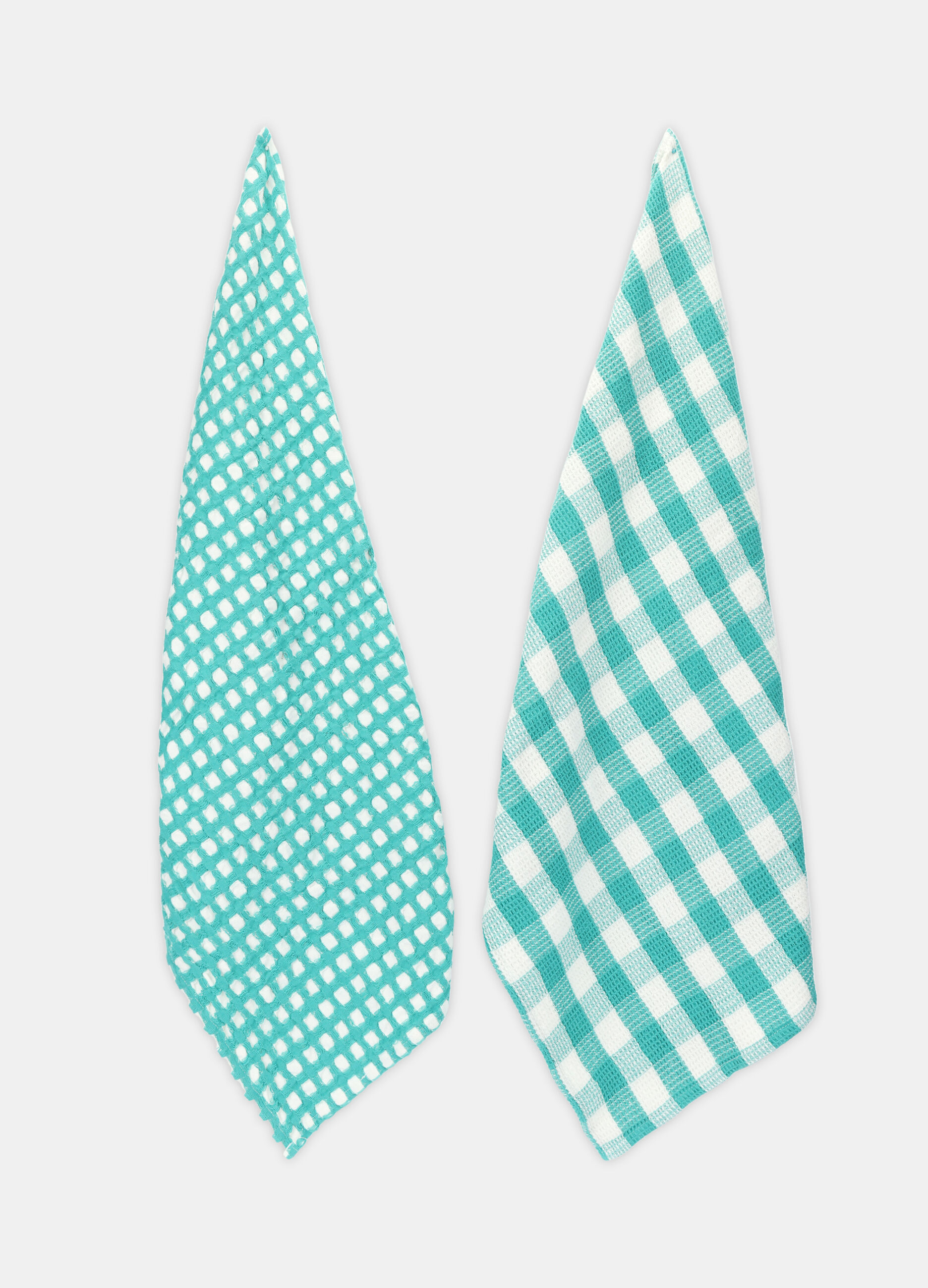 2 pack strofinacci in cotone a quadri_0