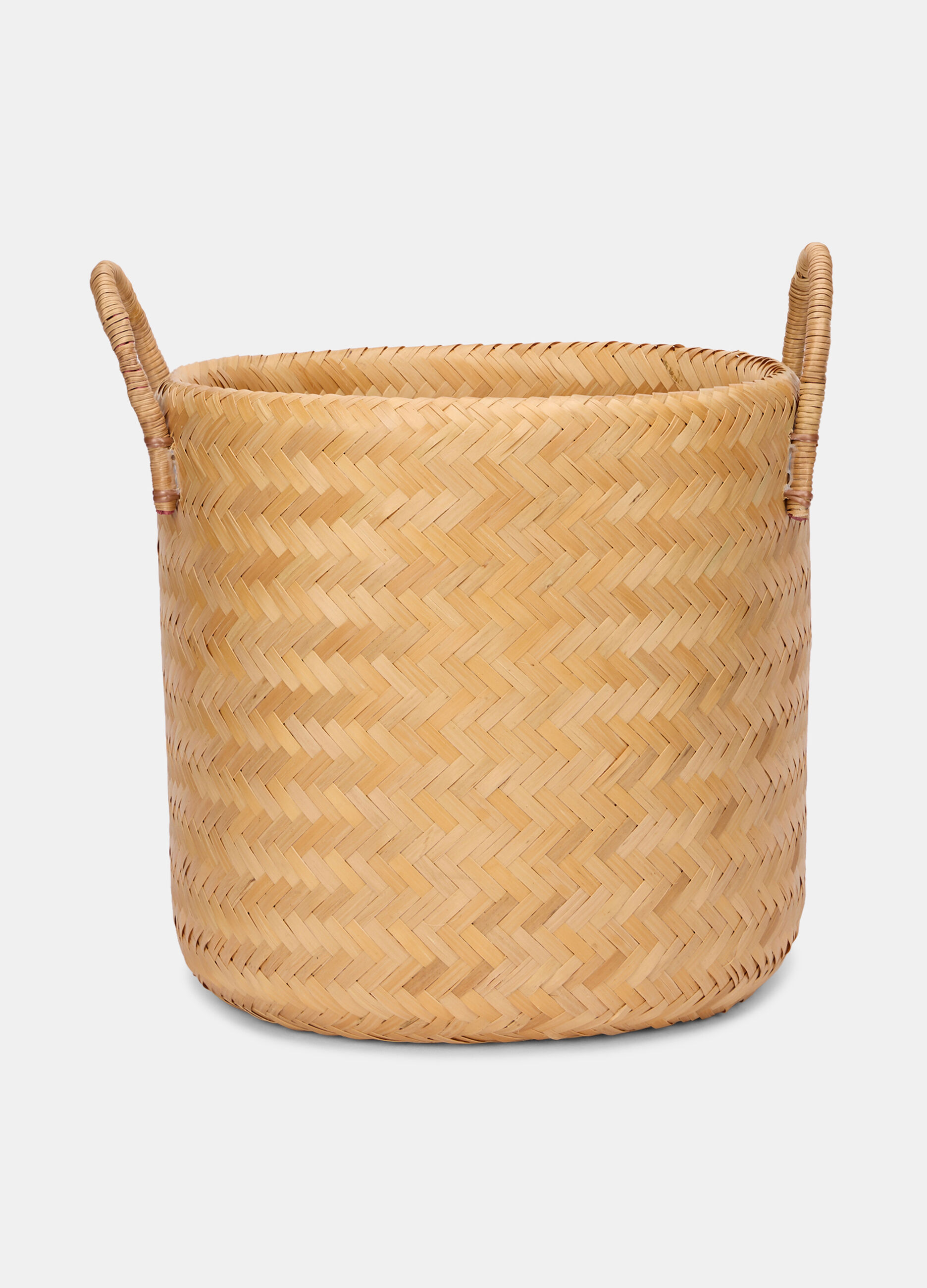 Round basket in bamboo_0