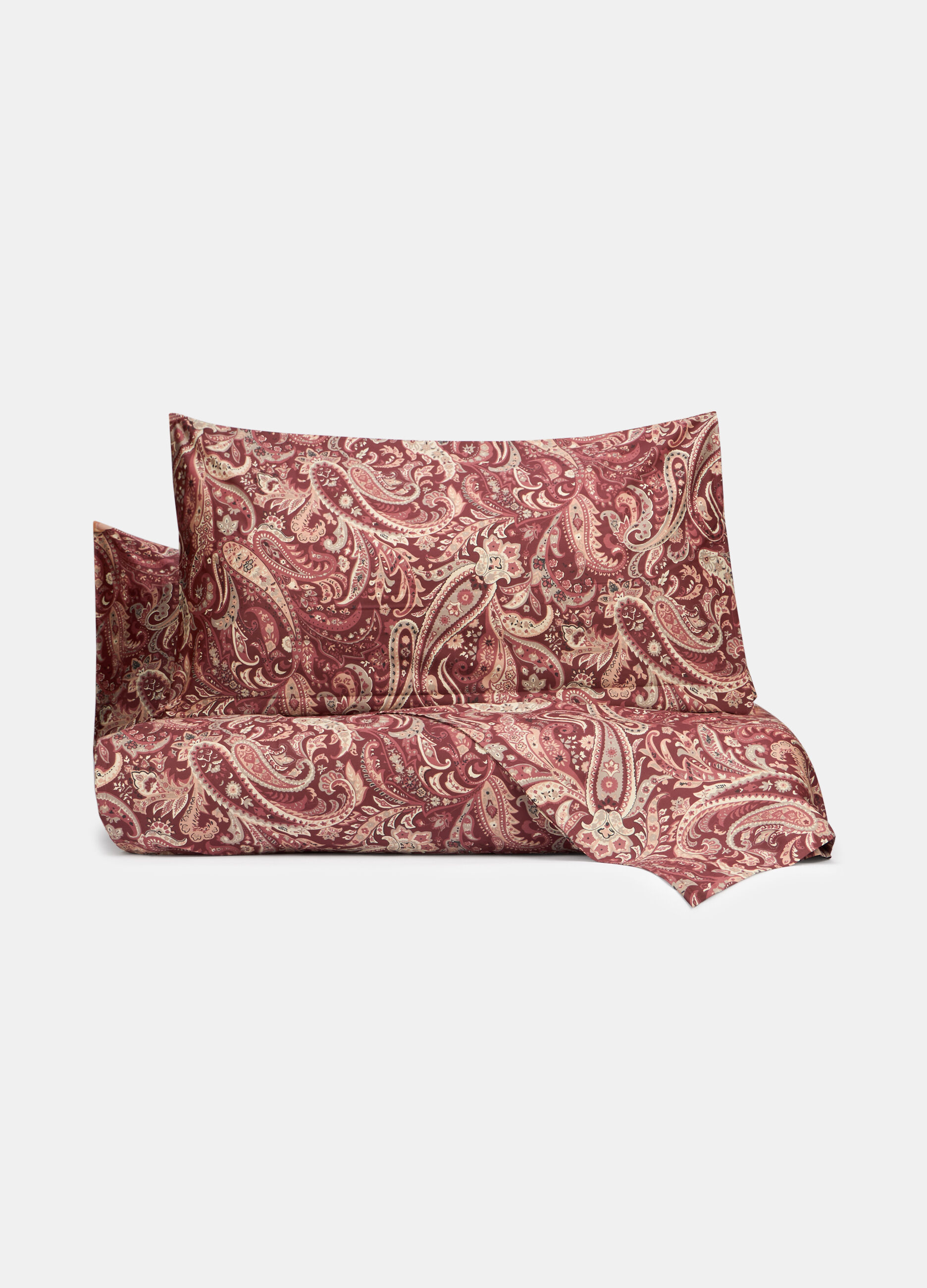 Parure copripiumino in cotone motivo cashmere_0