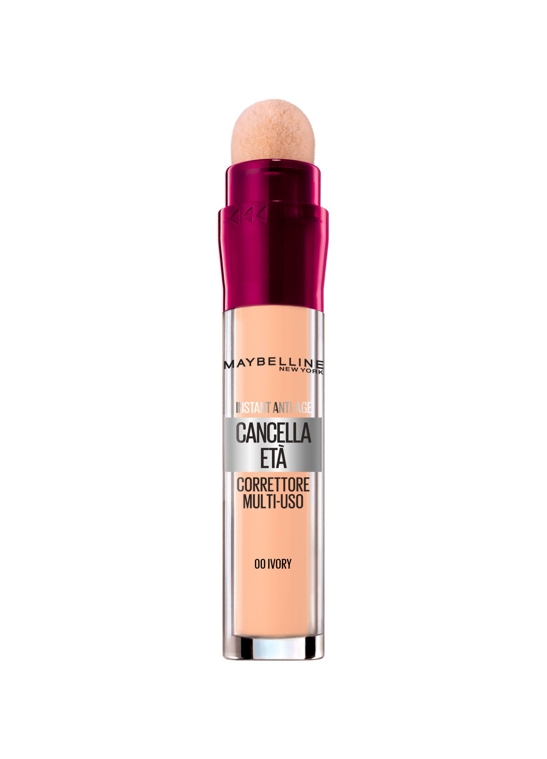 Maybelline New York Correttore Liquido Il Cancella Età, con Bacche di Goji e Haloxyl, Copre Occhiaie e Piccole Rughe, 00 Ivory, 6.8 ml._0