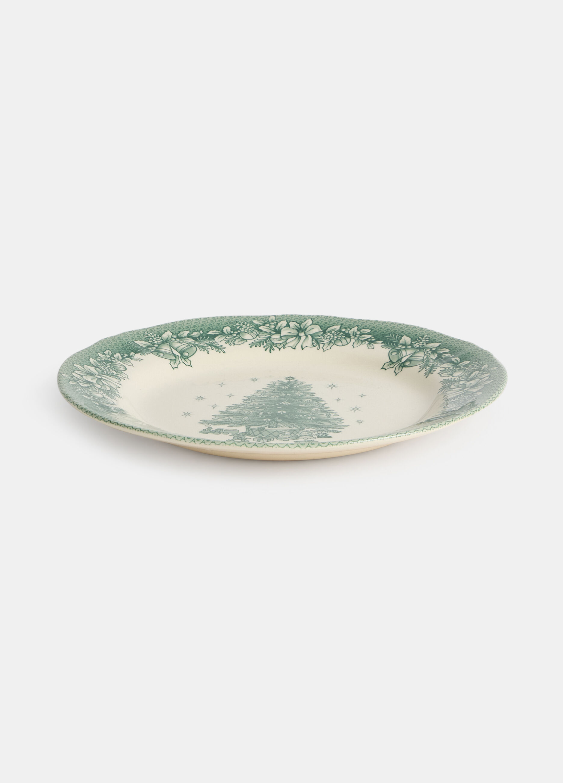 Piatto piano natalizio in ceramica dipinta_0
