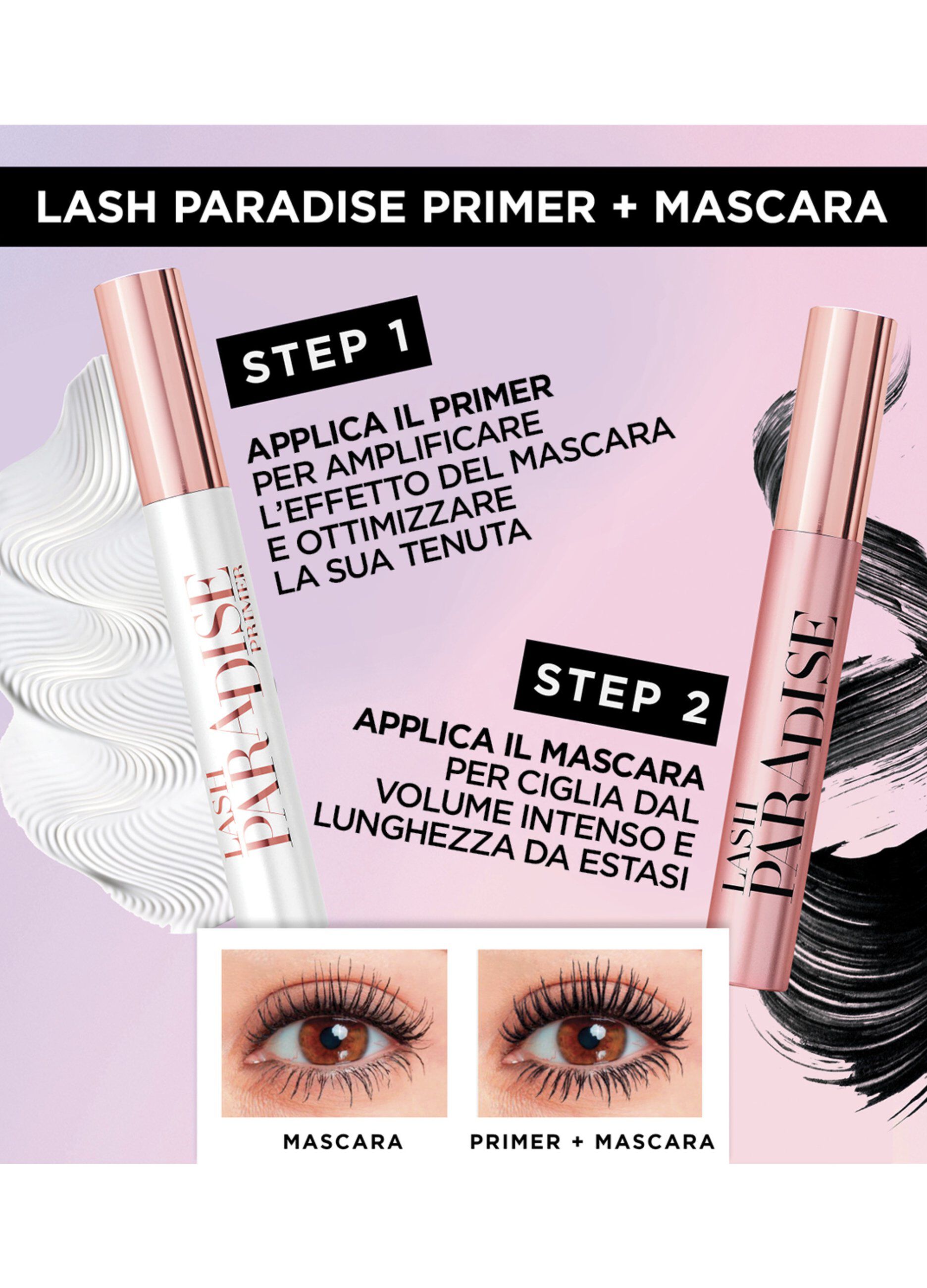 L'Oréal Paris Mascara Volumizzante e Allungante Lash Paradise, Formula Arricchita con Oli e Nutrienti, Extra Black, 6 ml._3