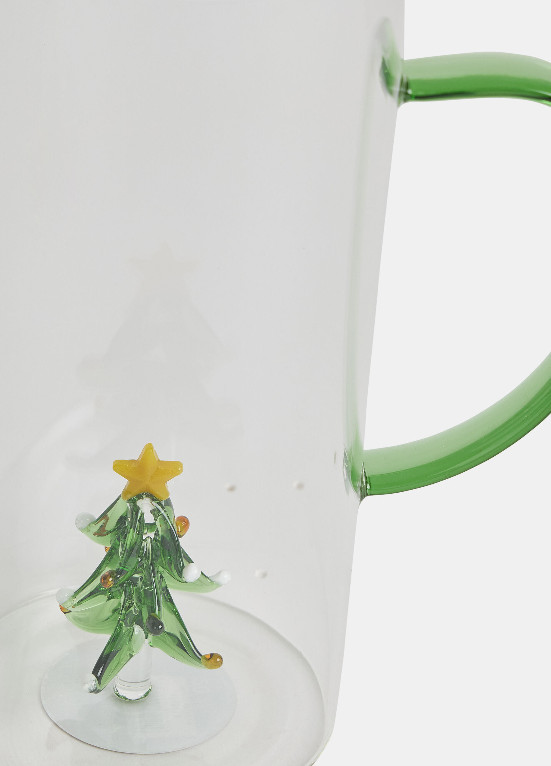 Brocca in vetro con albero di Natale_1
