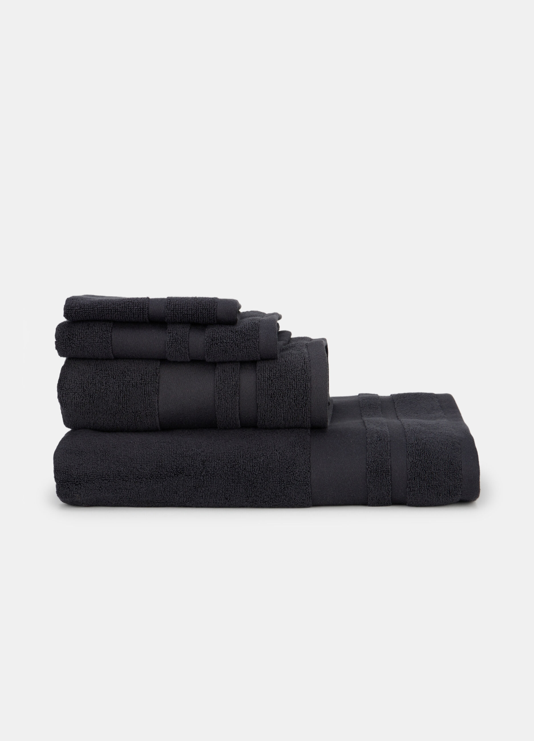 Asciugamano mani e viso con doppia fascia decorativa_0