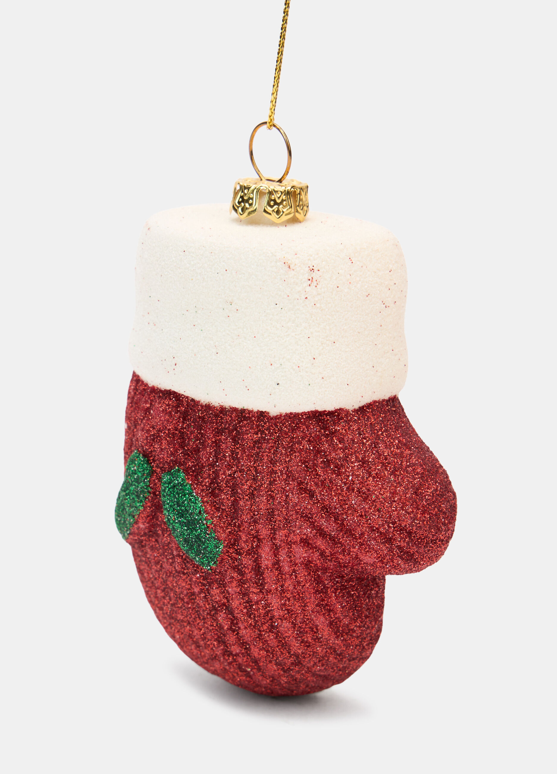 Ornamento guanto di Natale glitterato_1
