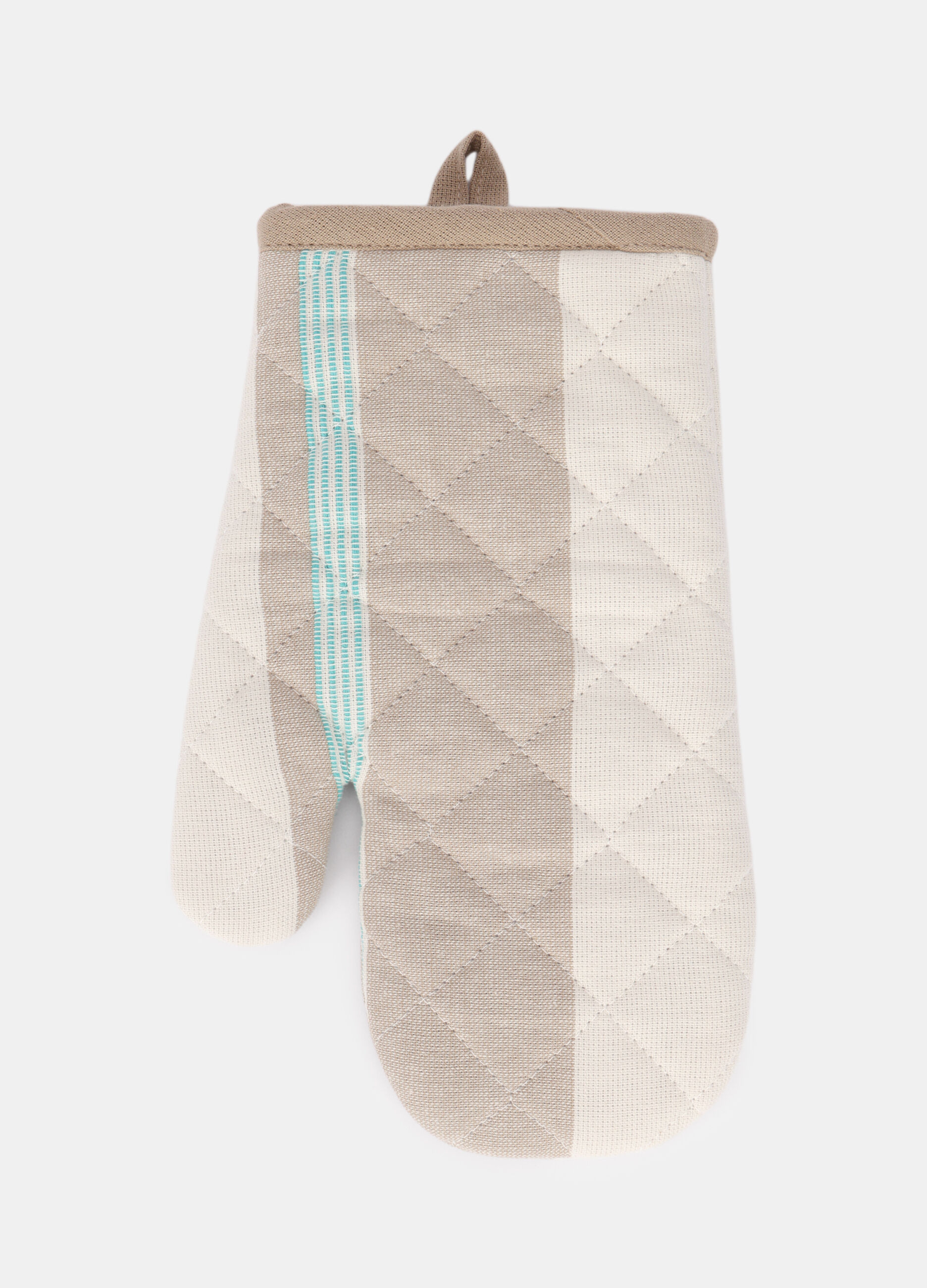 Guanto da cucina in cotone a righe_0
