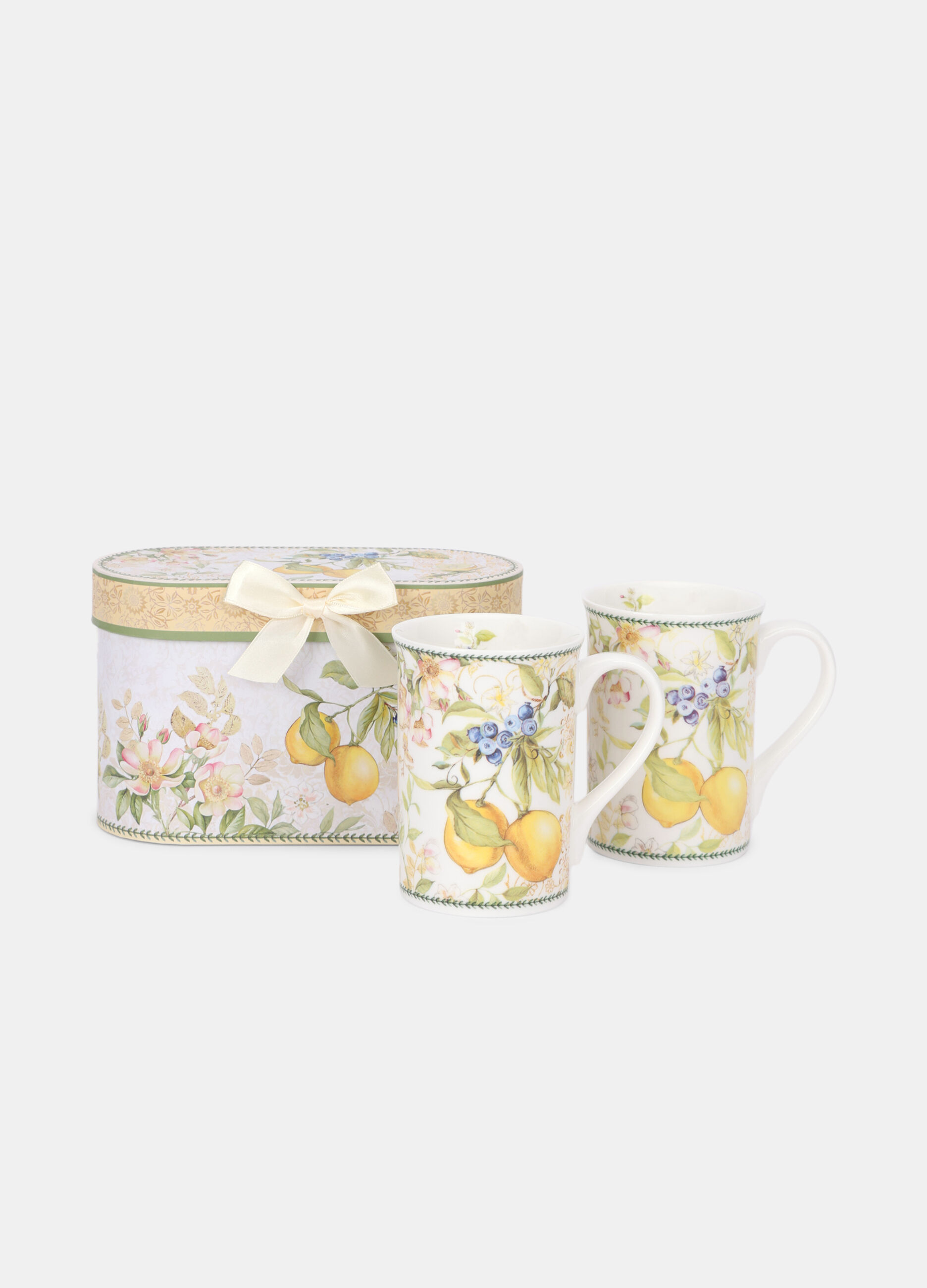 Set tazze da t&egrave; in ceramica con limoni_0