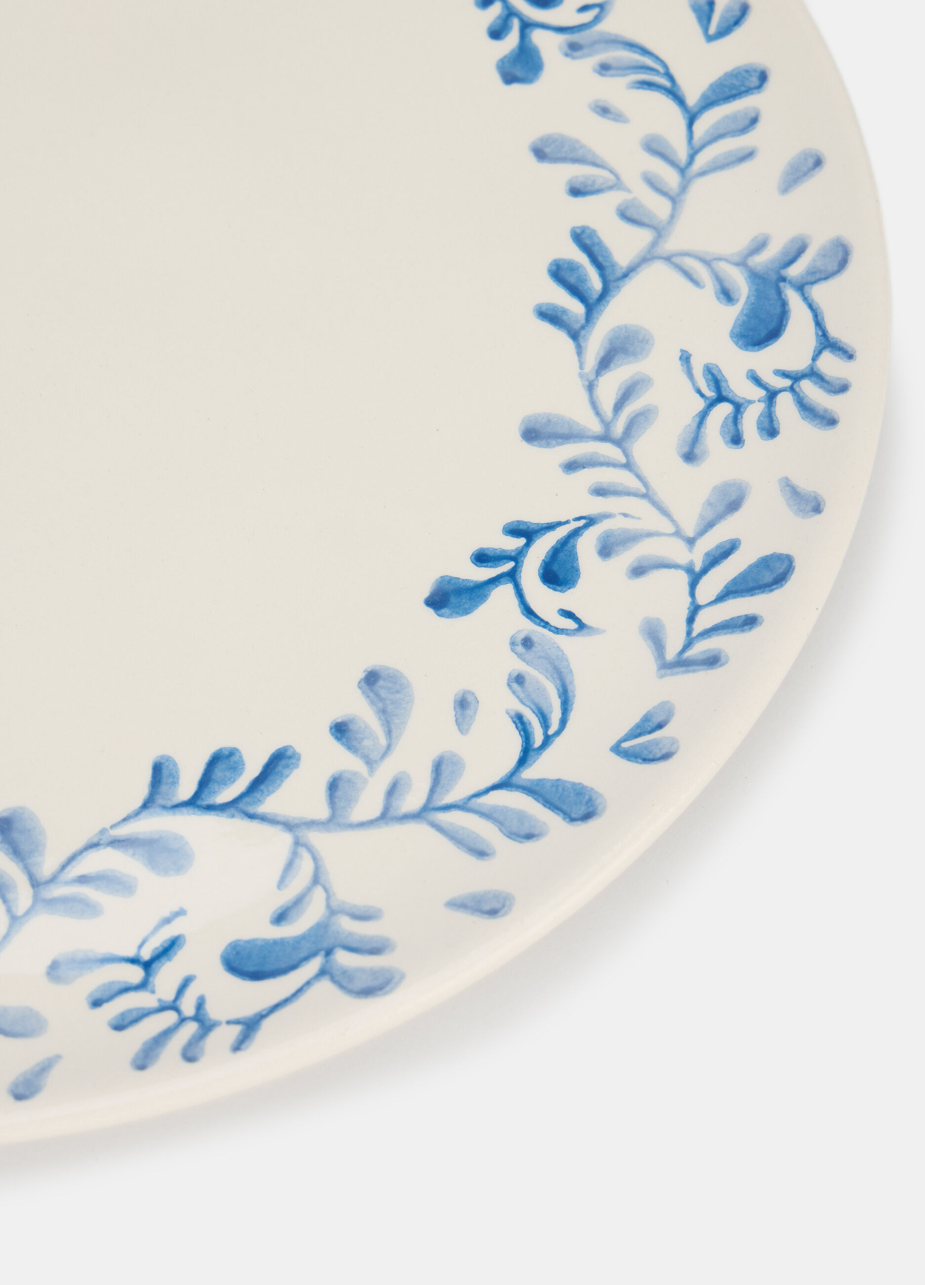 Piatto da portata con cornice floreale blu_1