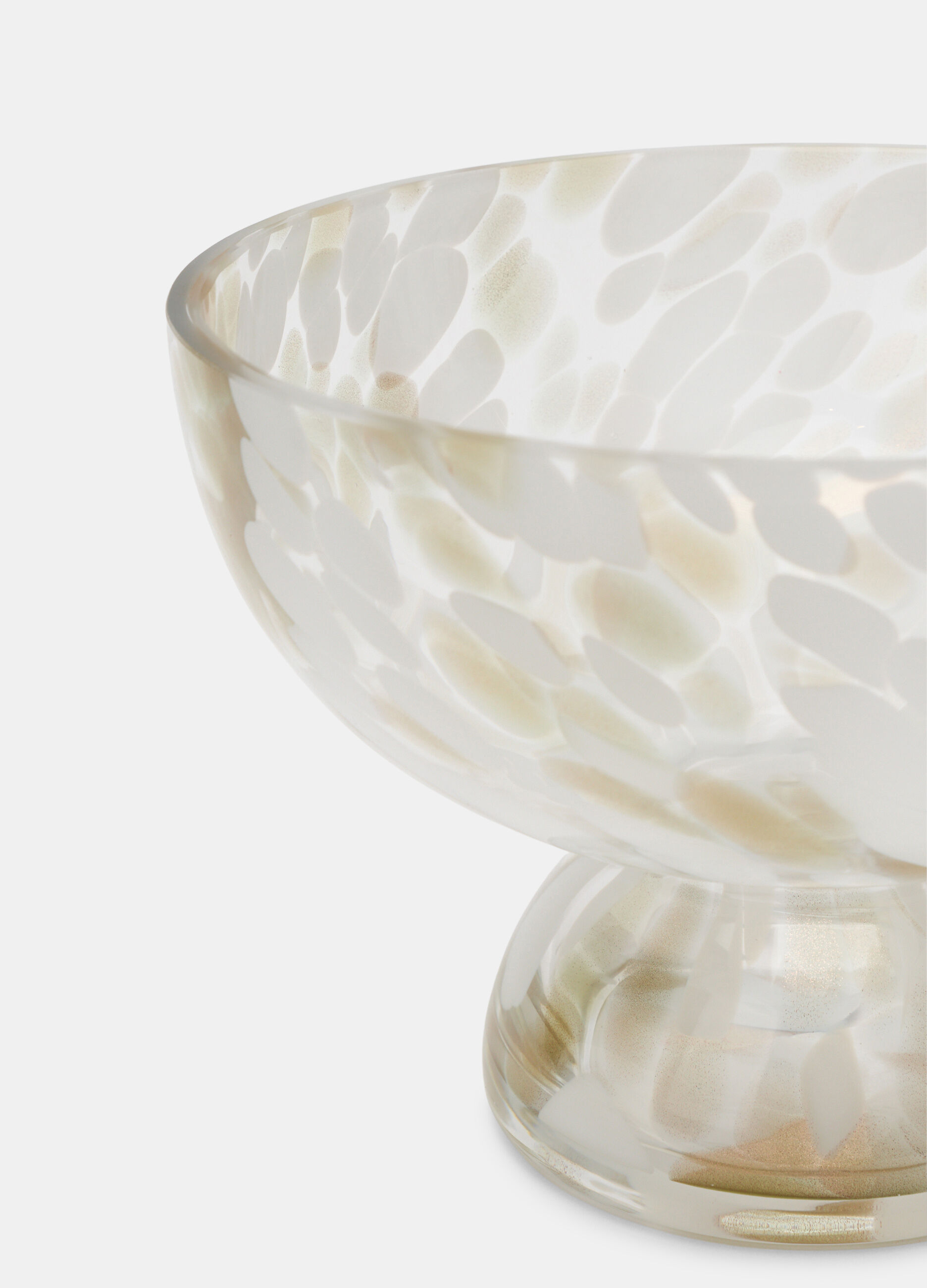 Ciotola con alzata in vetro screziato_1