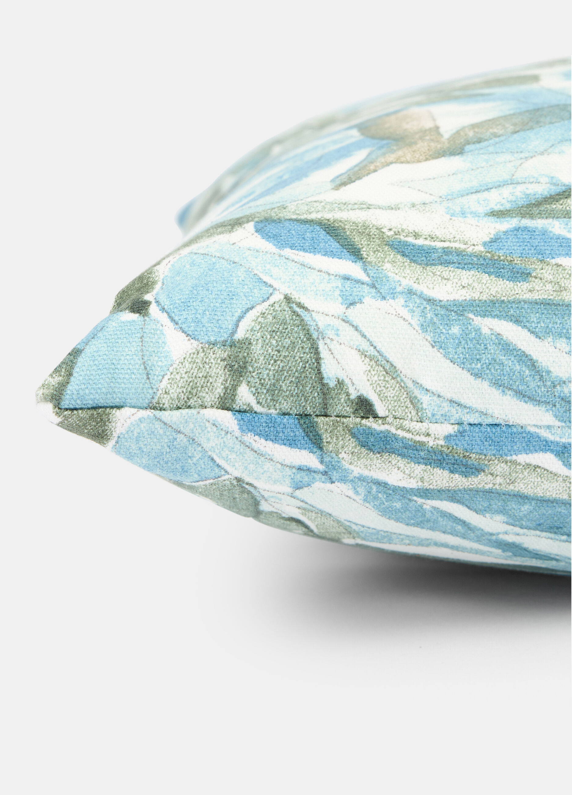 Cuscino quadrato in cotone a fiori_1