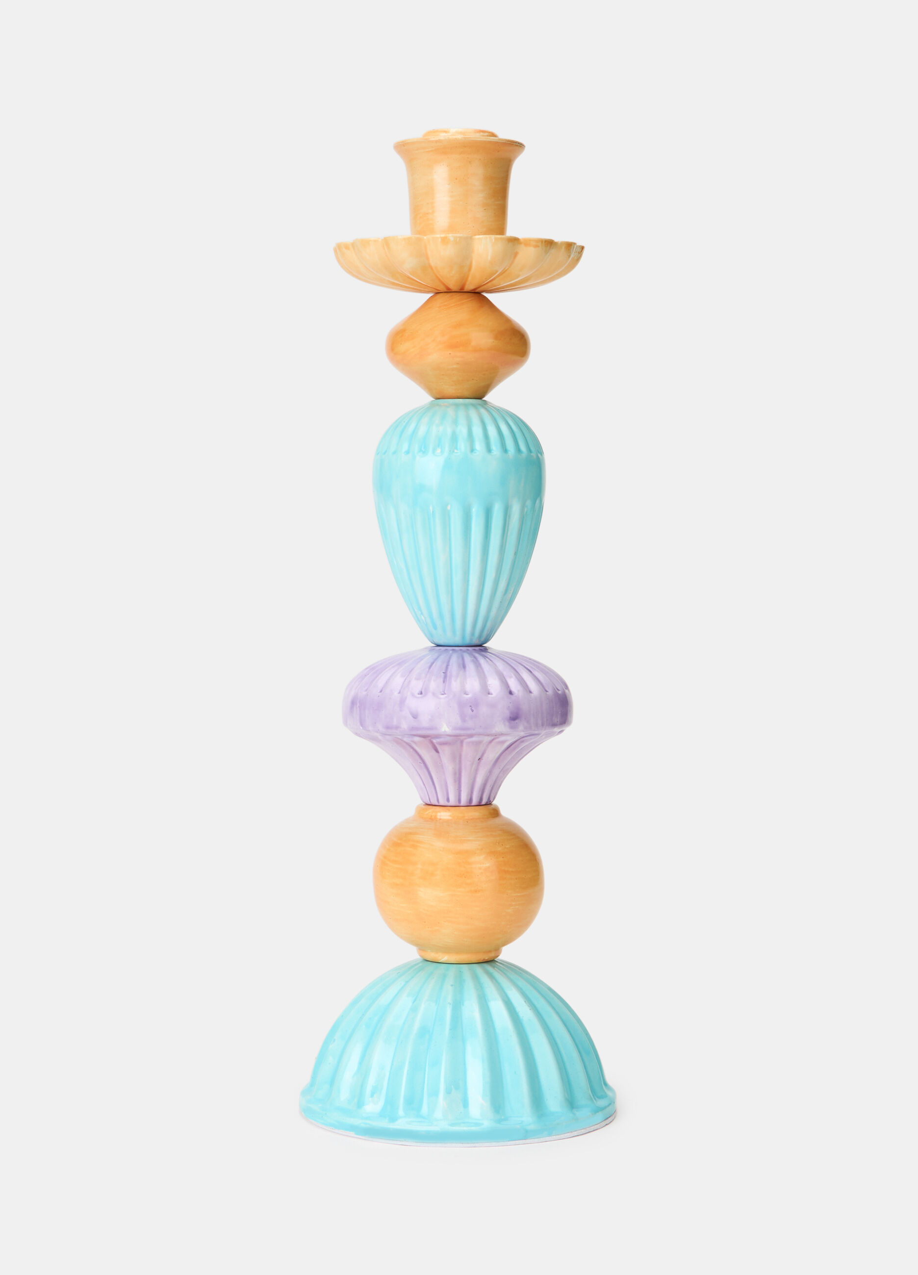 Portacandele variopinto in metallo grande_0