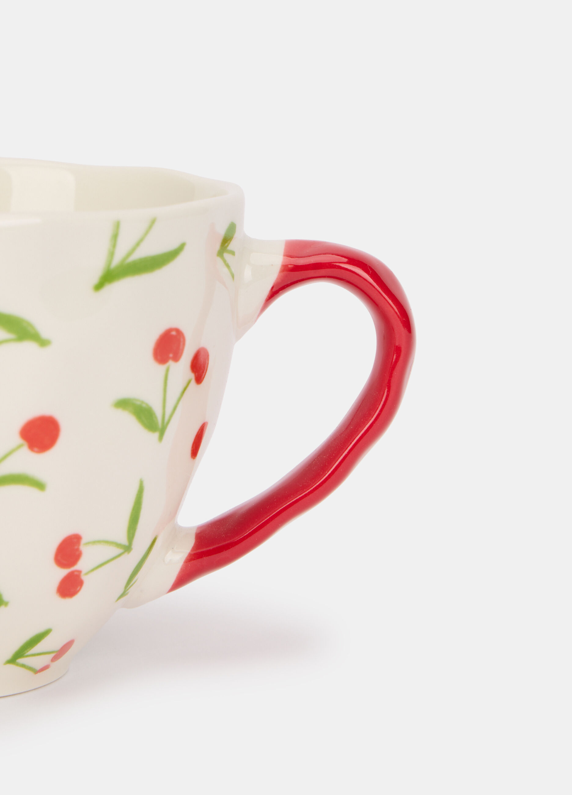 Tazza con ciliegie in ceramica_1