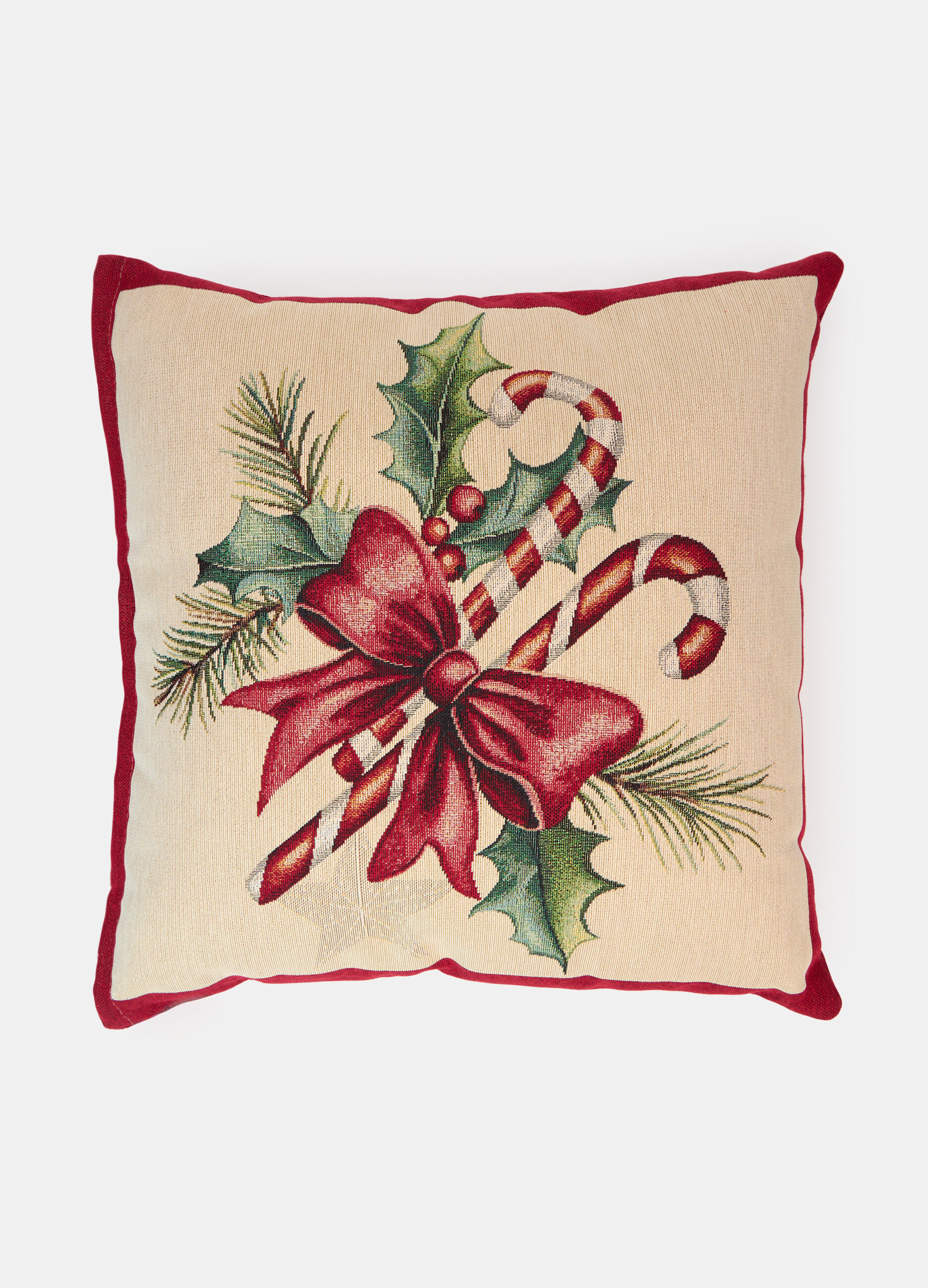 Cuscino imbottito con motivo jacquard_0