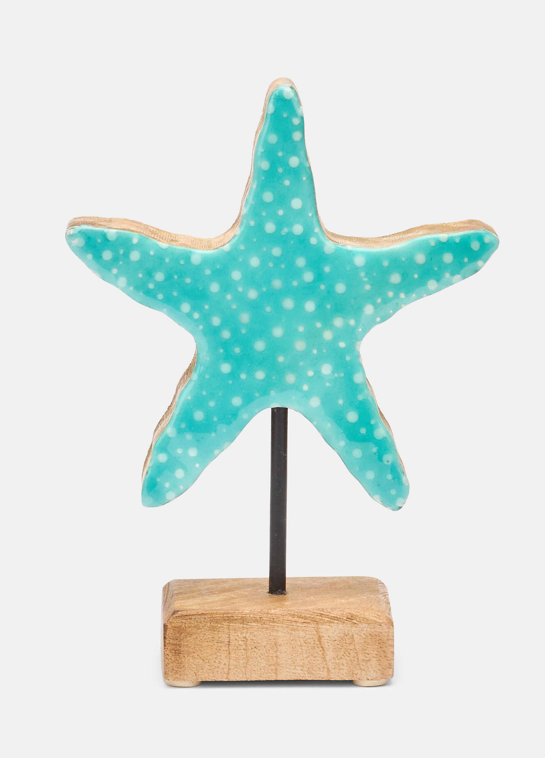 Handmade varnished wooden starfish_0