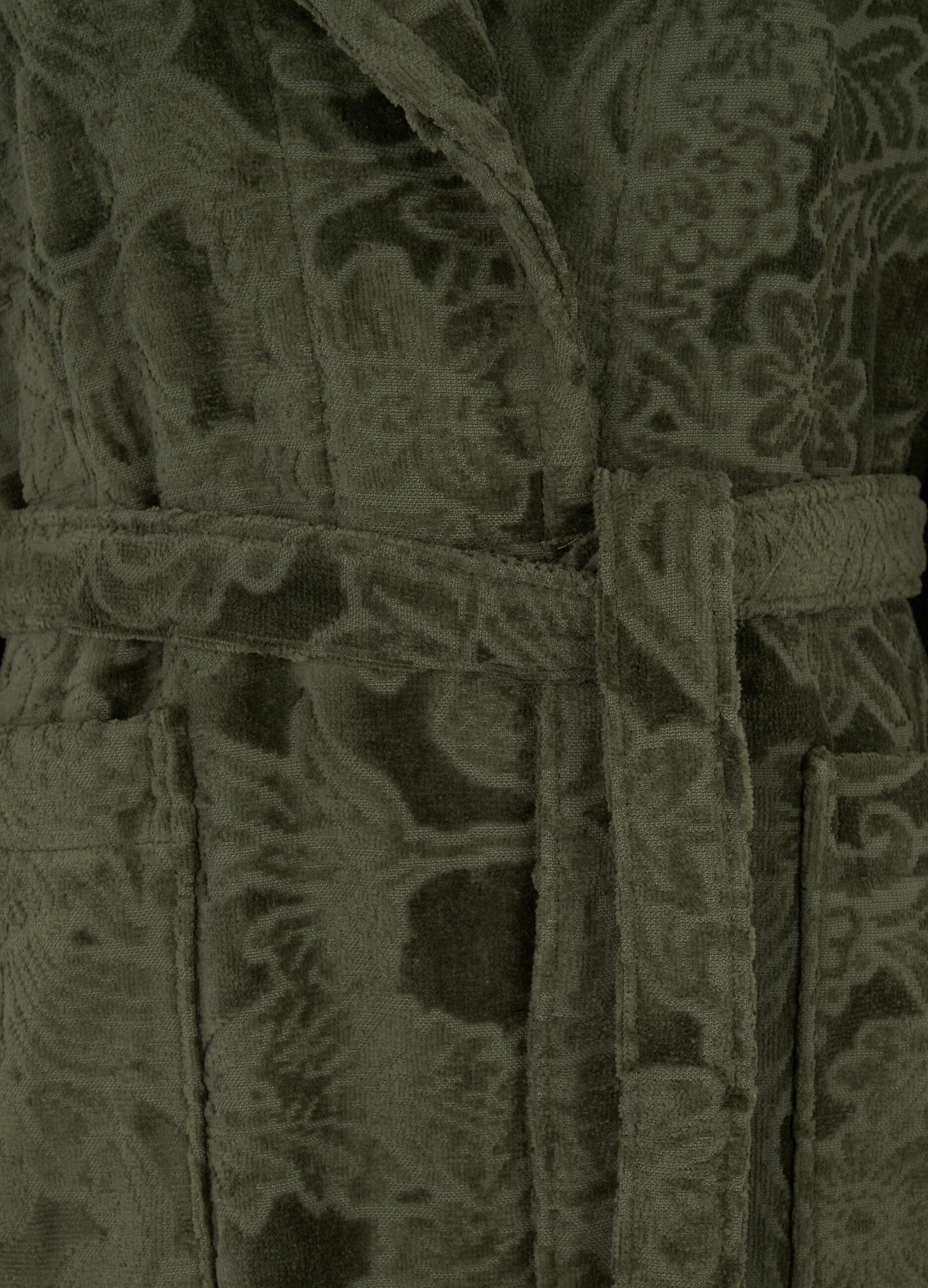 Accappatoio in cotone effetto jacquard_1