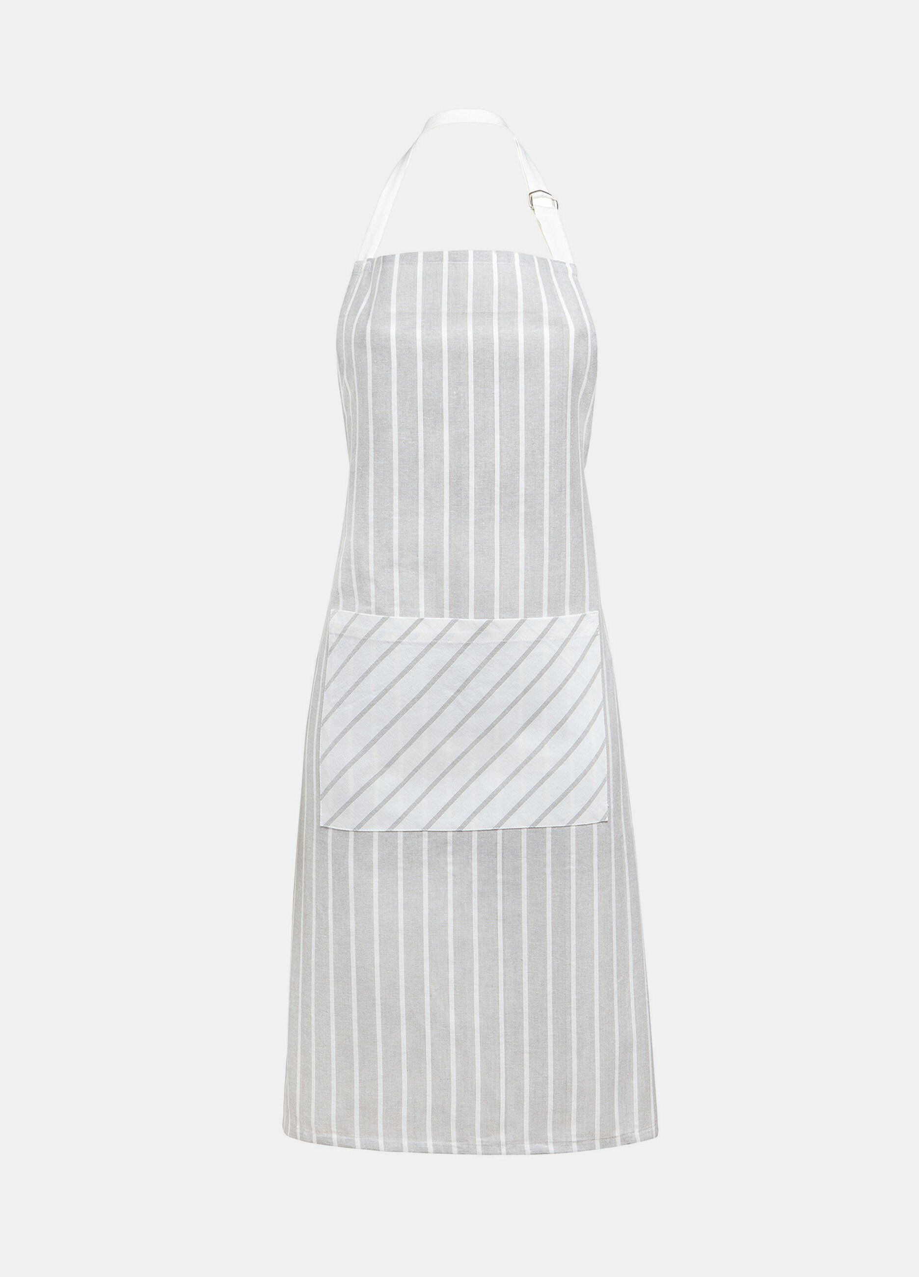 Cotton apron with pocket_0