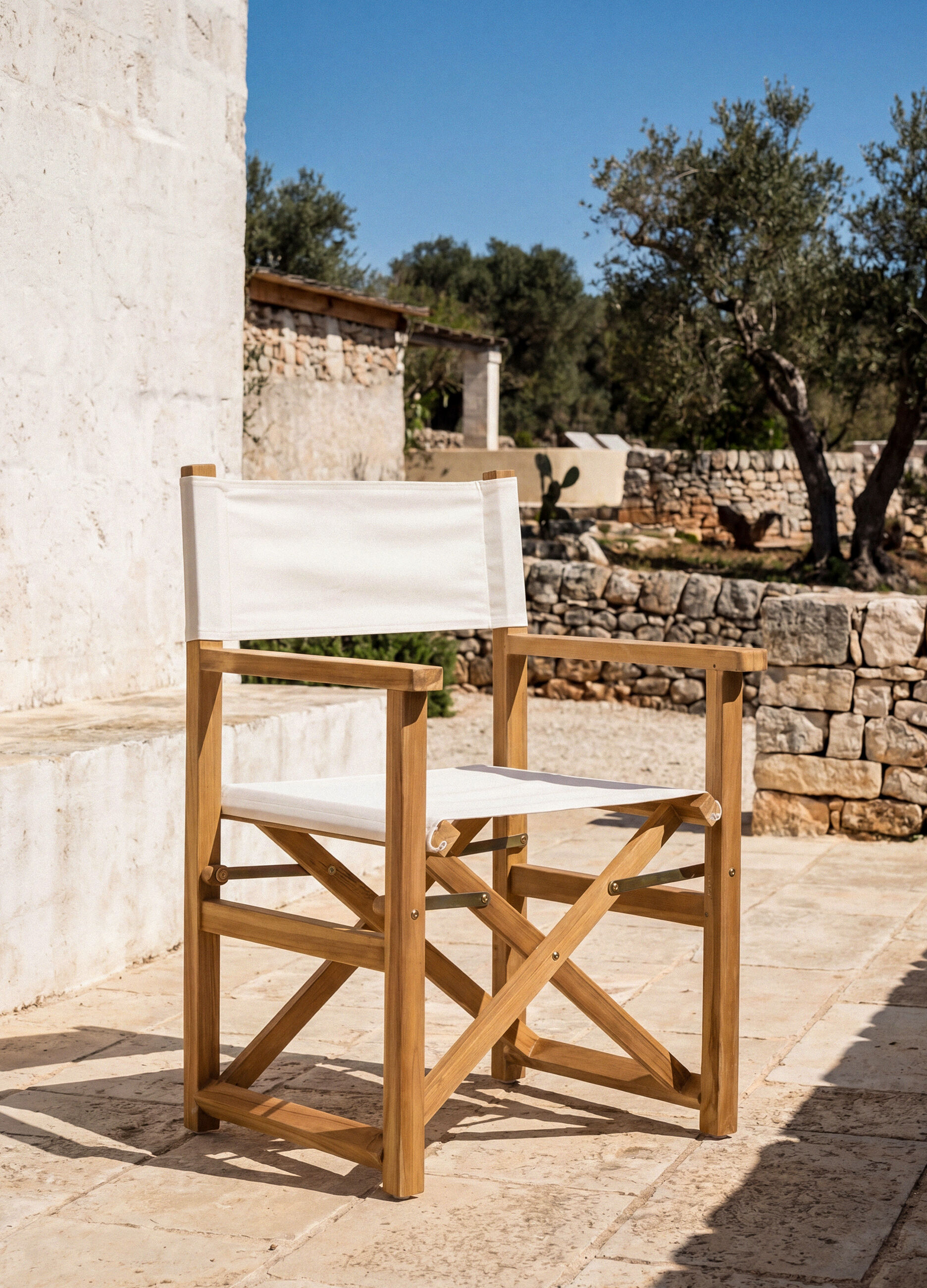 Sedia pieghevole con braccioli