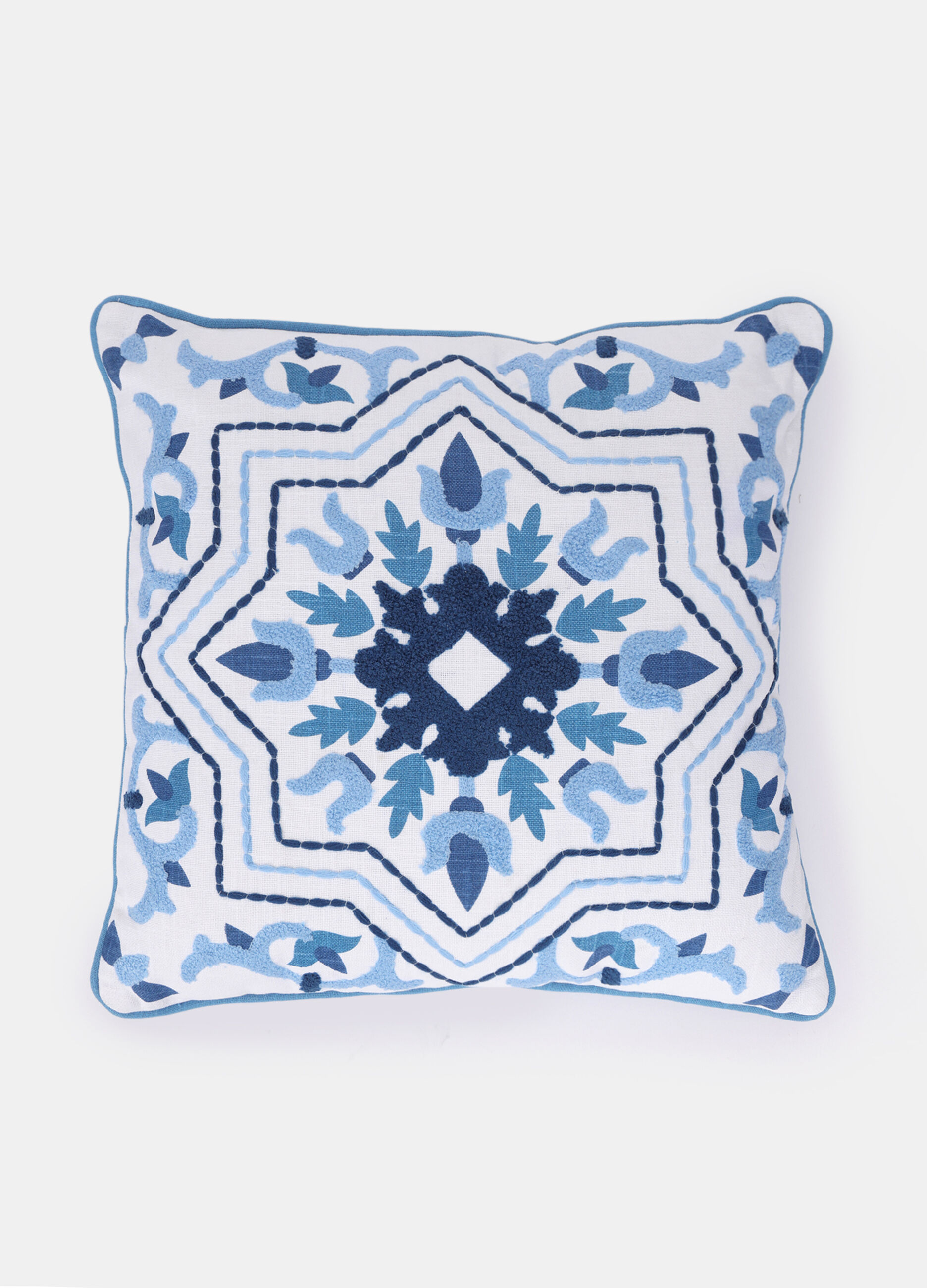 Cuscino quadrato ricamo azulejos_0