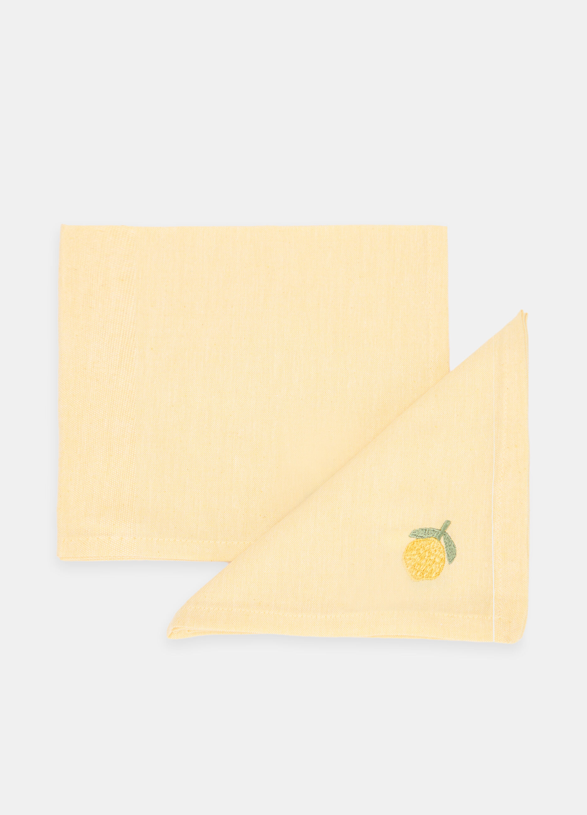 2 pack tovaglioli in cotone con limone_0