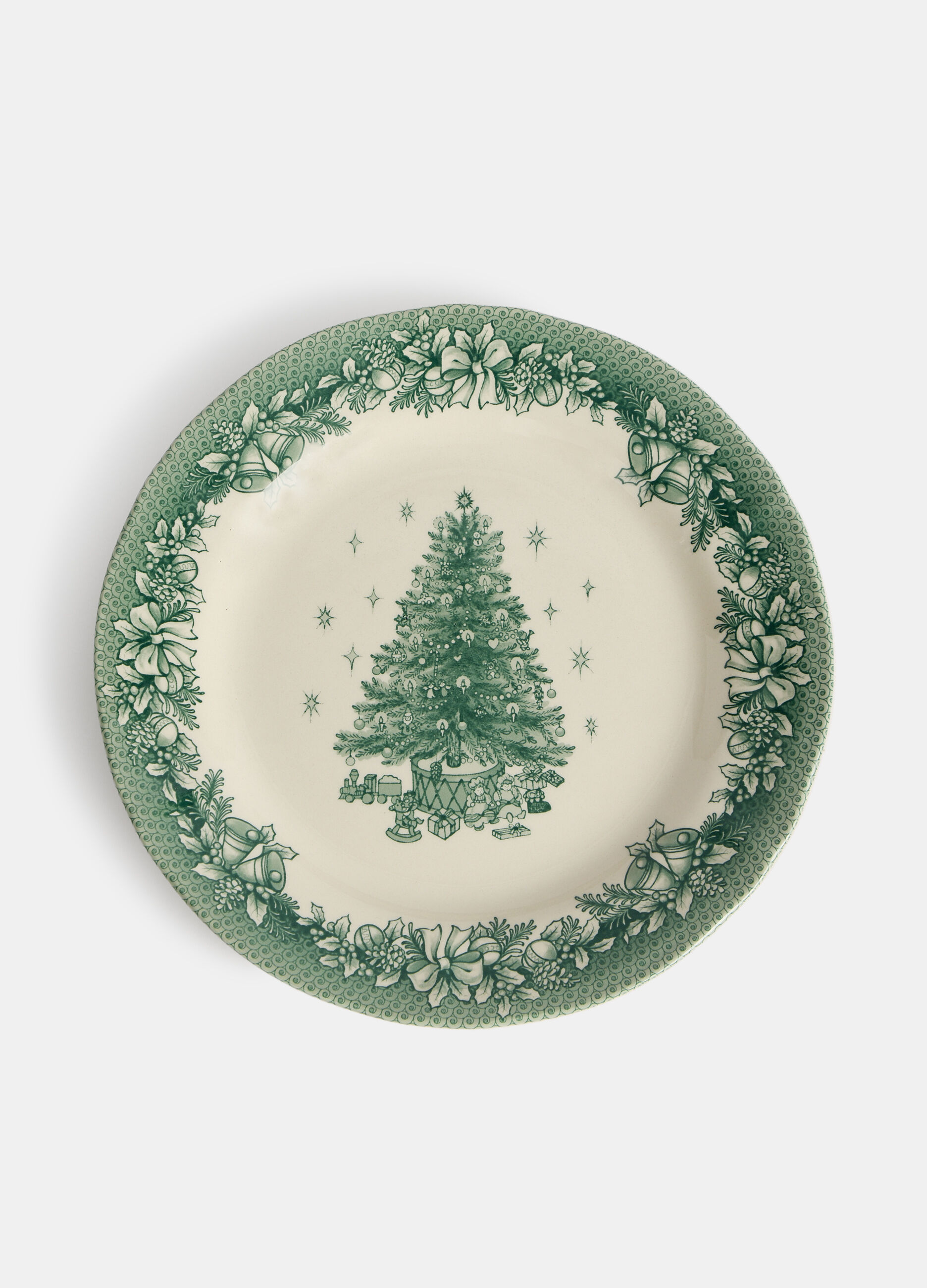 Piatto piano natalizio in ceramica dipinta_1