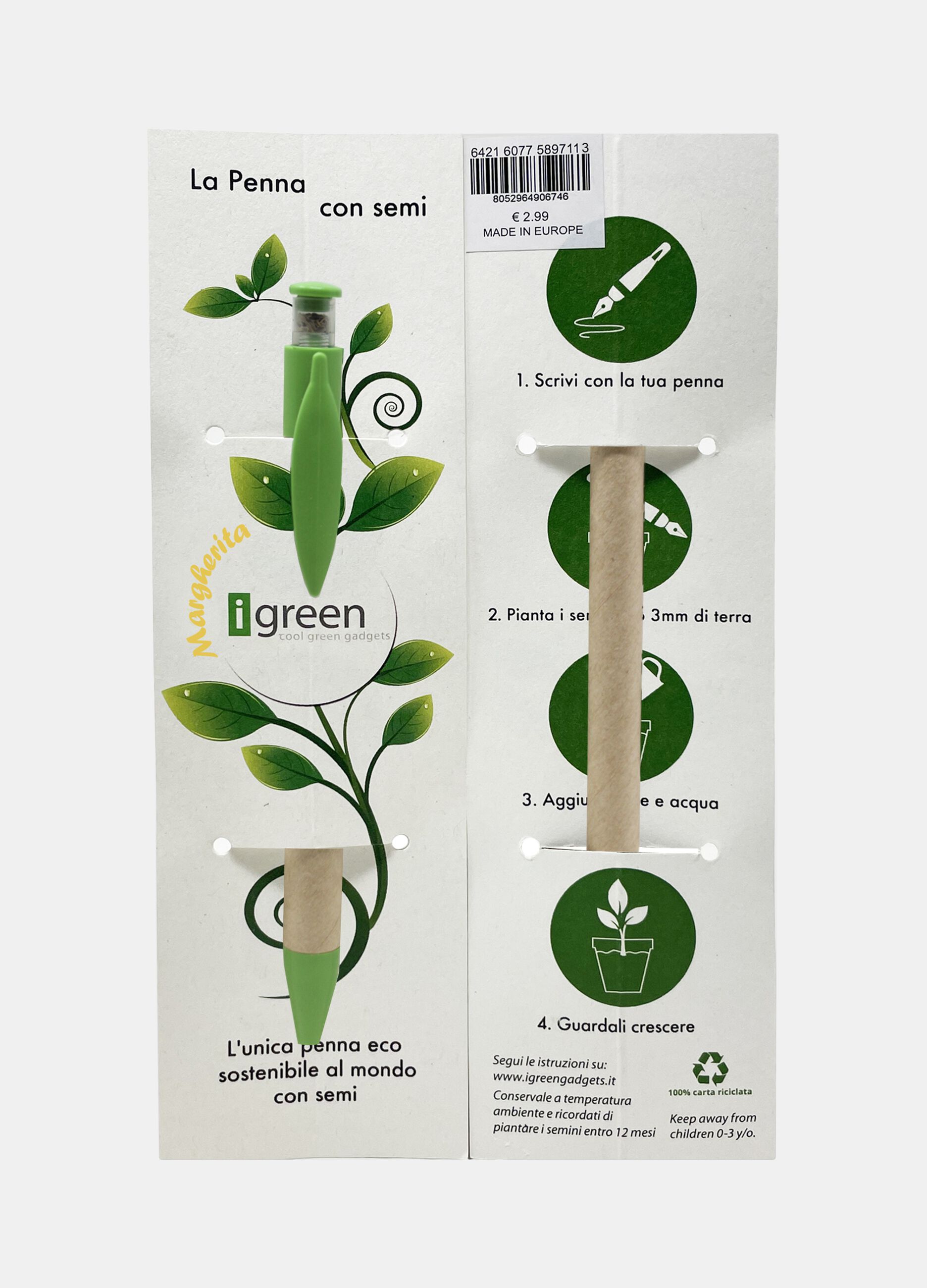 Penna I green ecosostenibile con semi Made in Italy_0