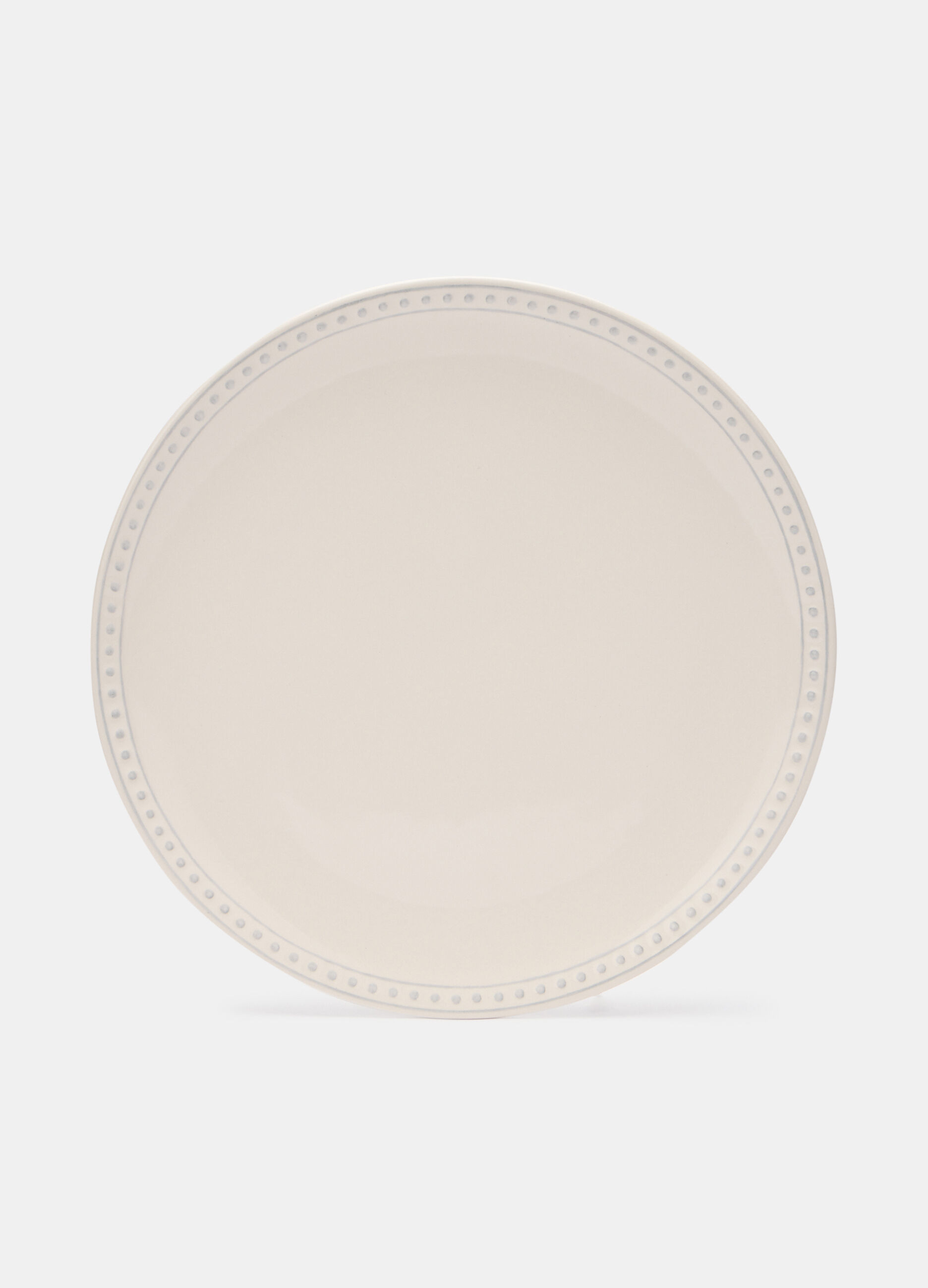 Piatto piano in ceramica con bordo_0