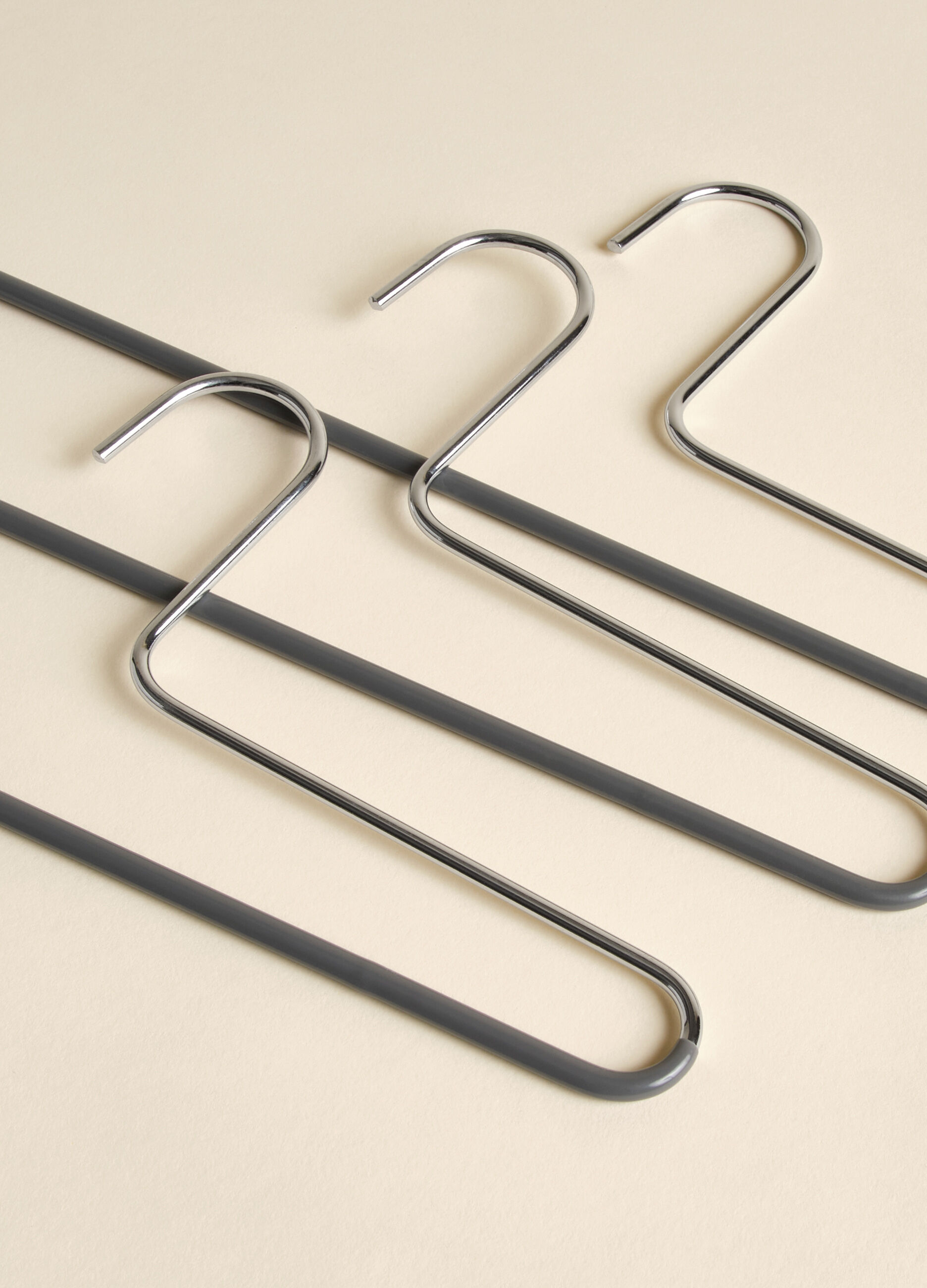 3 pack grucce portapantaloni in acciaio